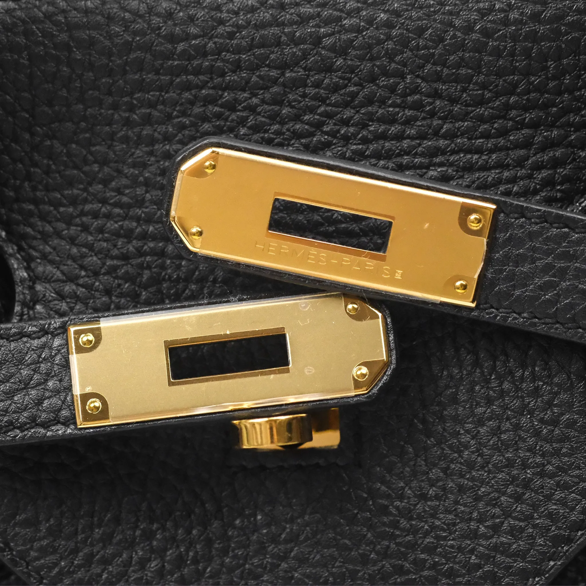 Herms Birkin 35 Retourne Black Noir 89 Clemence Gold Hardware