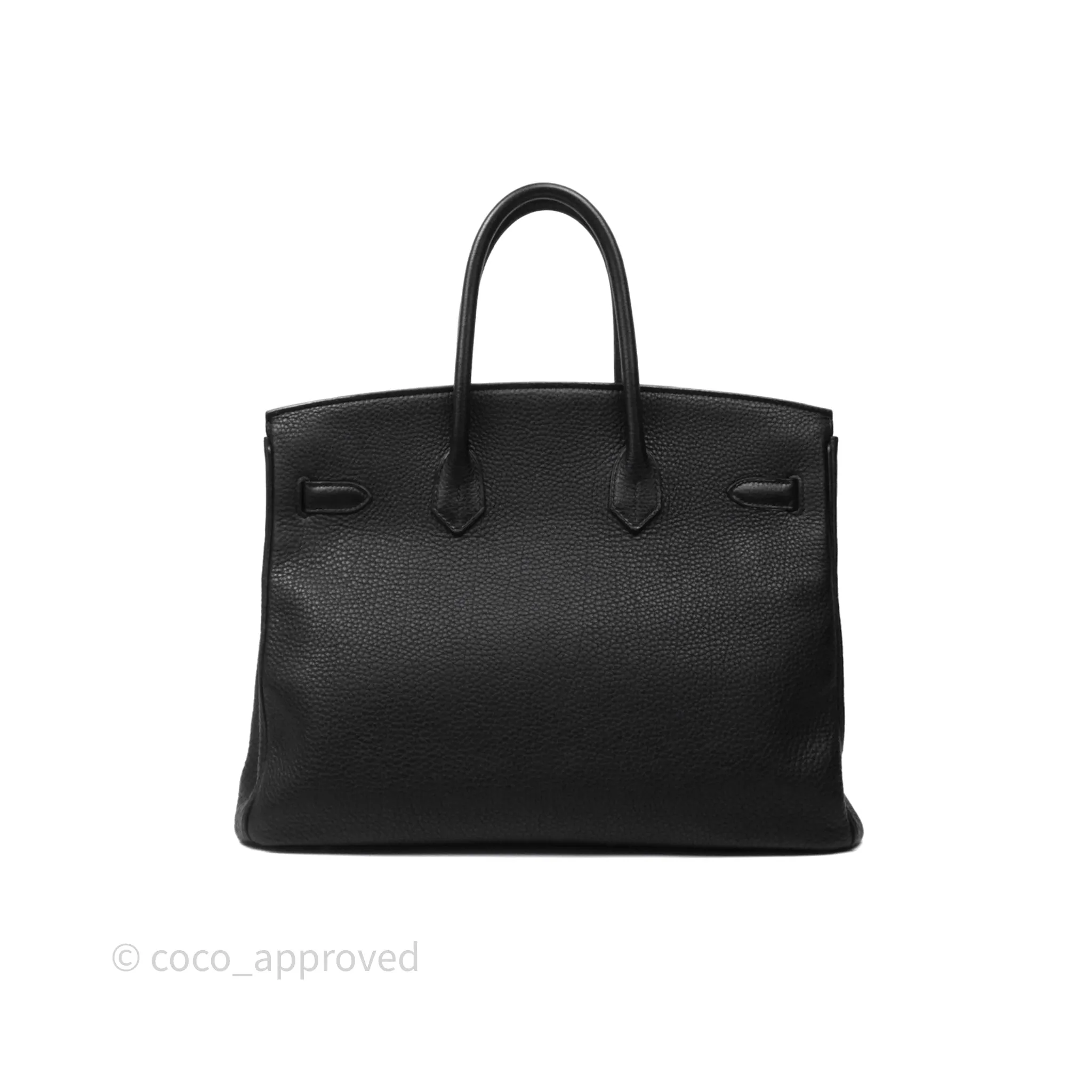 Herms Birkin 35 Retourne Black Noir 89 Clemence Gold Hardware