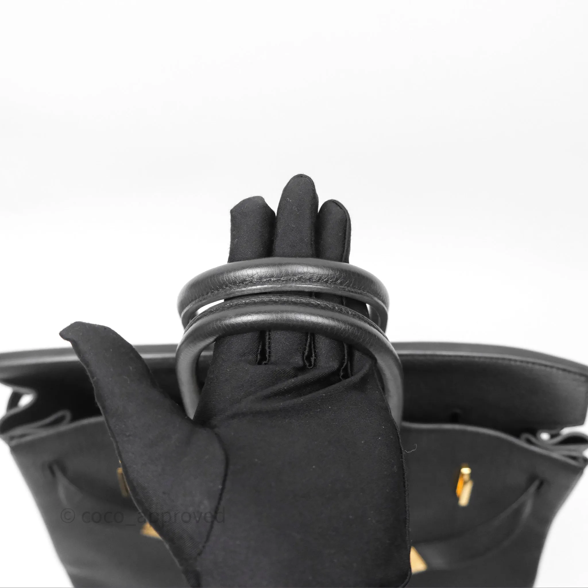 Herms Birkin 35 Retourne Black Noir 89 Clemence Gold Hardware