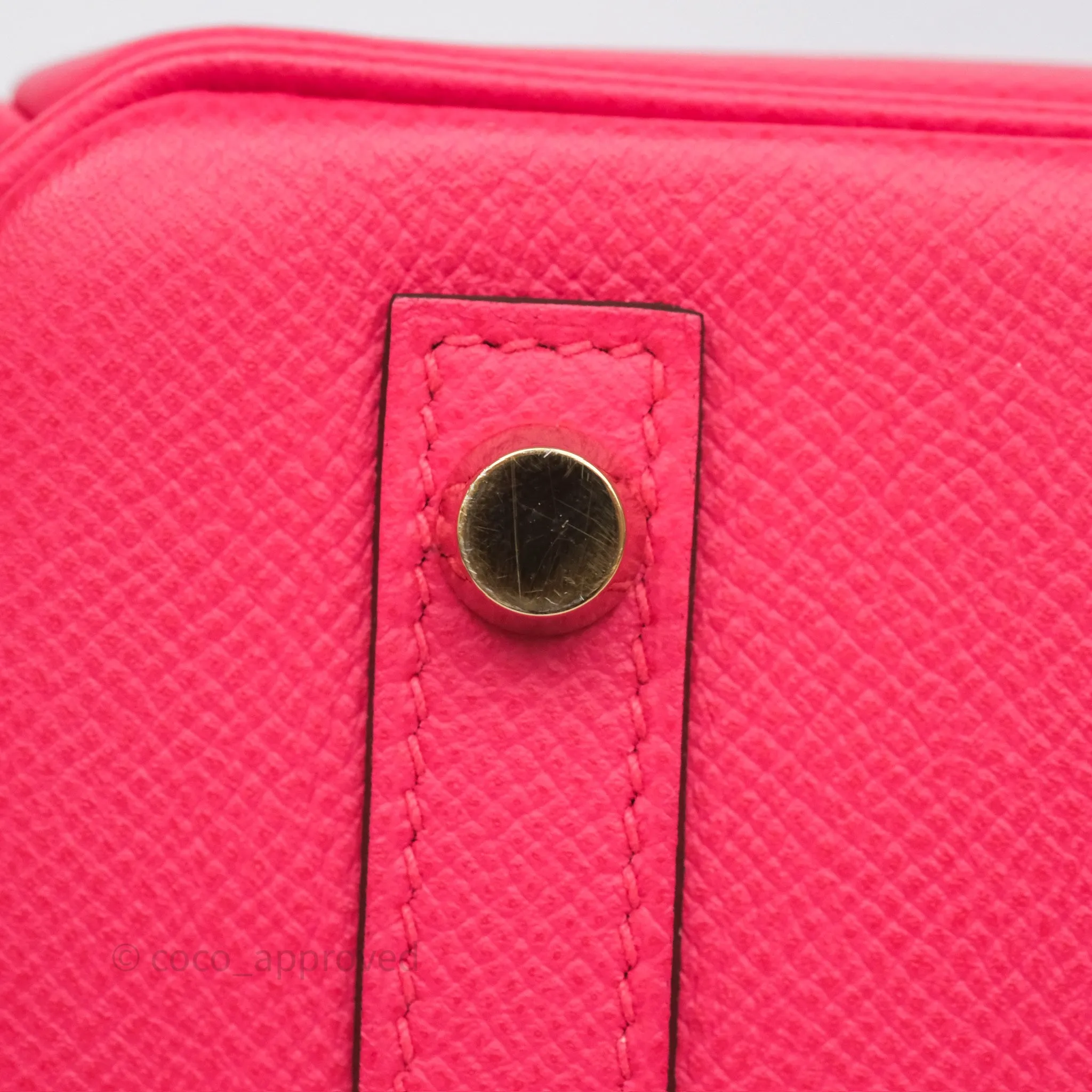 Herms Birkin Retourne 30 Rose Extreme I6 Epsom Gold Hardware