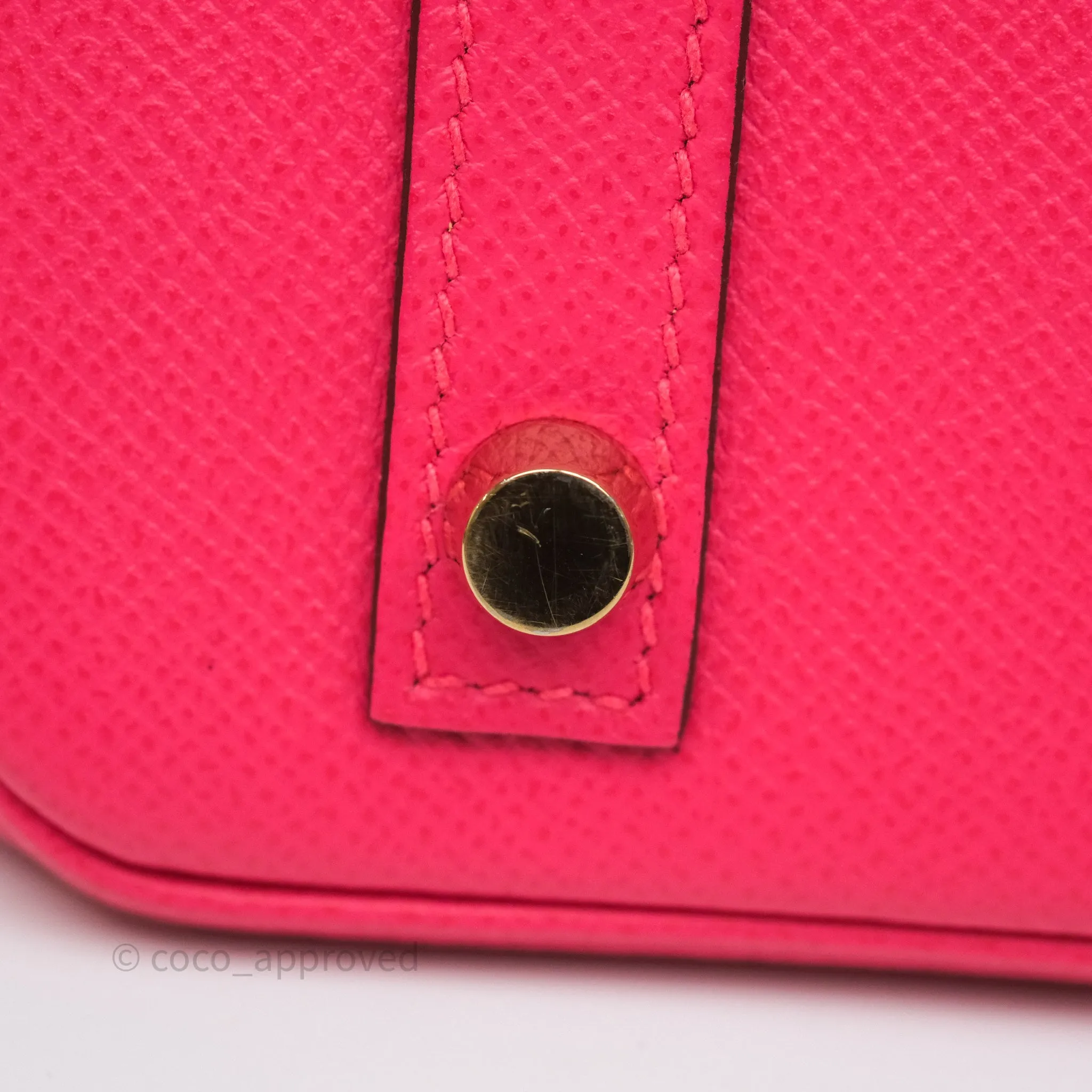 Herms Birkin Retourne 30 Rose Extreme I6 Epsom Gold Hardware