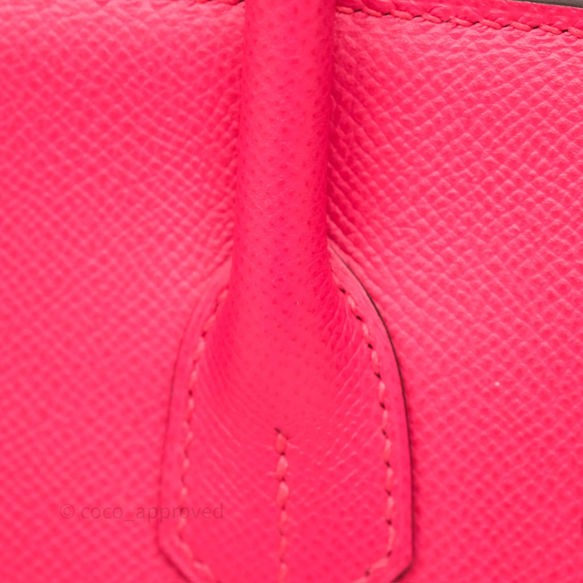 Herms Birkin Retourne 30 Rose Extreme I6 Epsom Gold Hardware