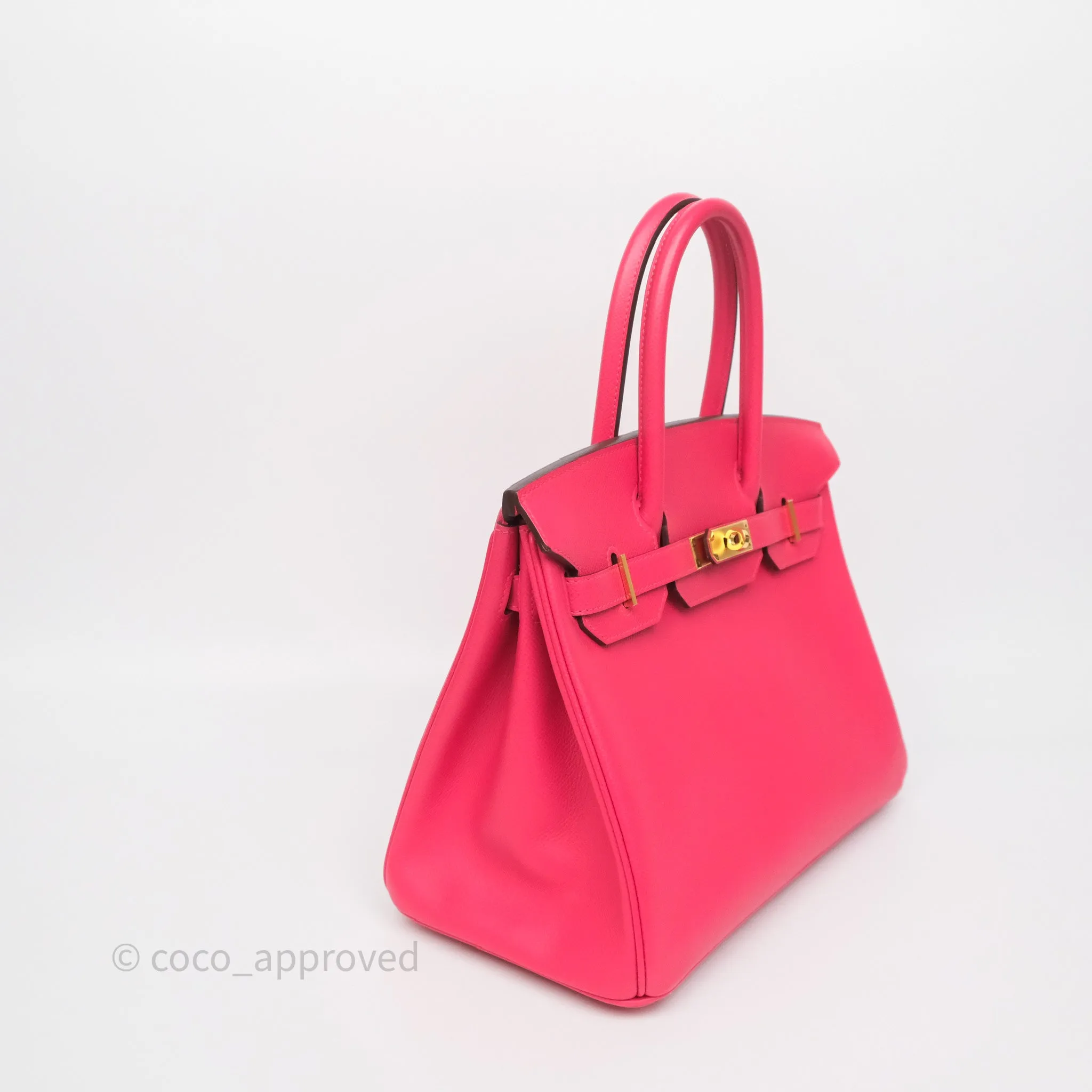 Herms Birkin Retourne 30 Rose Extreme I6 Epsom Gold Hardware