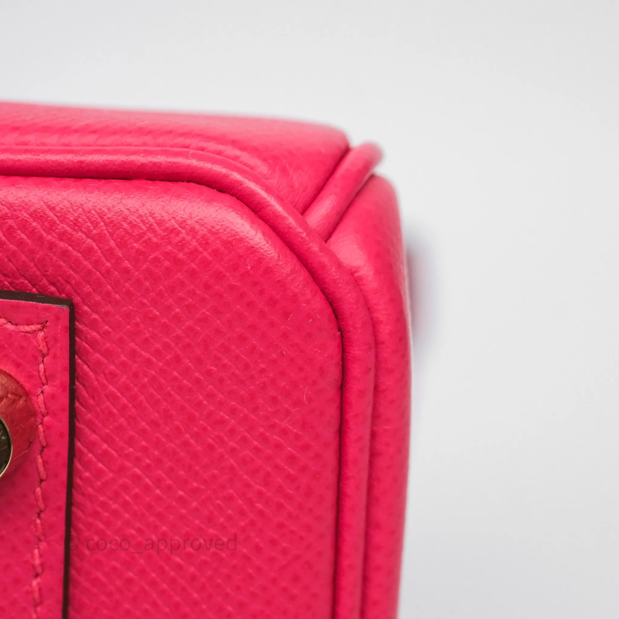 Herms Birkin Retourne 30 Rose Extreme I6 Epsom Gold Hardware