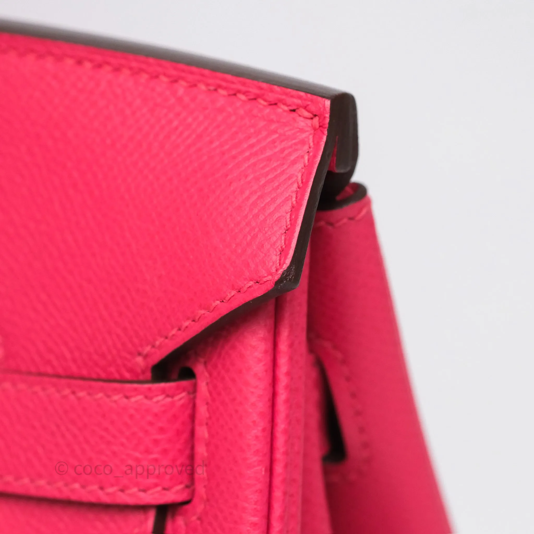 Herms Birkin Retourne 30 Rose Extreme I6 Epsom Gold Hardware