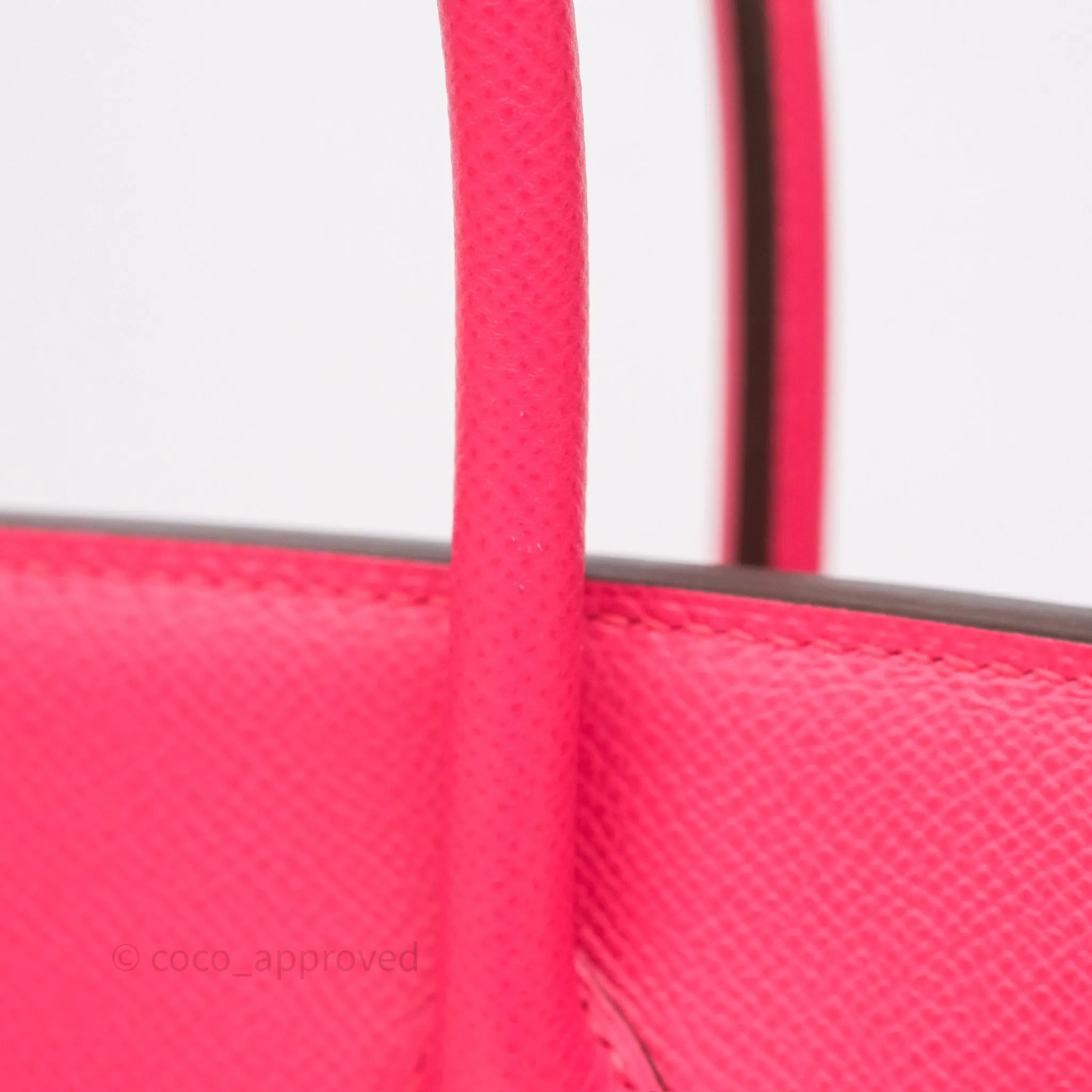 Herms Birkin Retourne 30 Rose Extreme I6 Epsom Gold Hardware