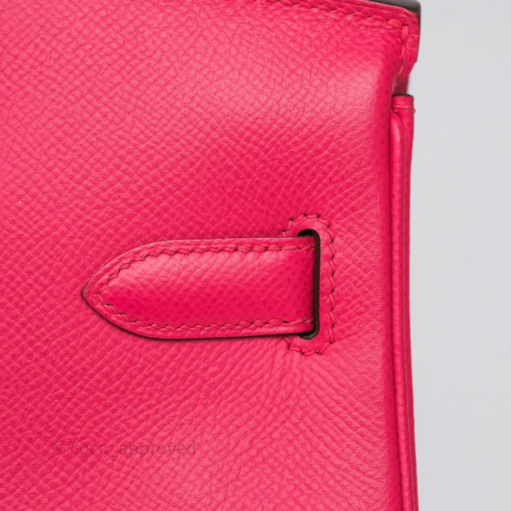 Herms Birkin Retourne 30 Rose Extreme I6 Epsom Gold Hardware