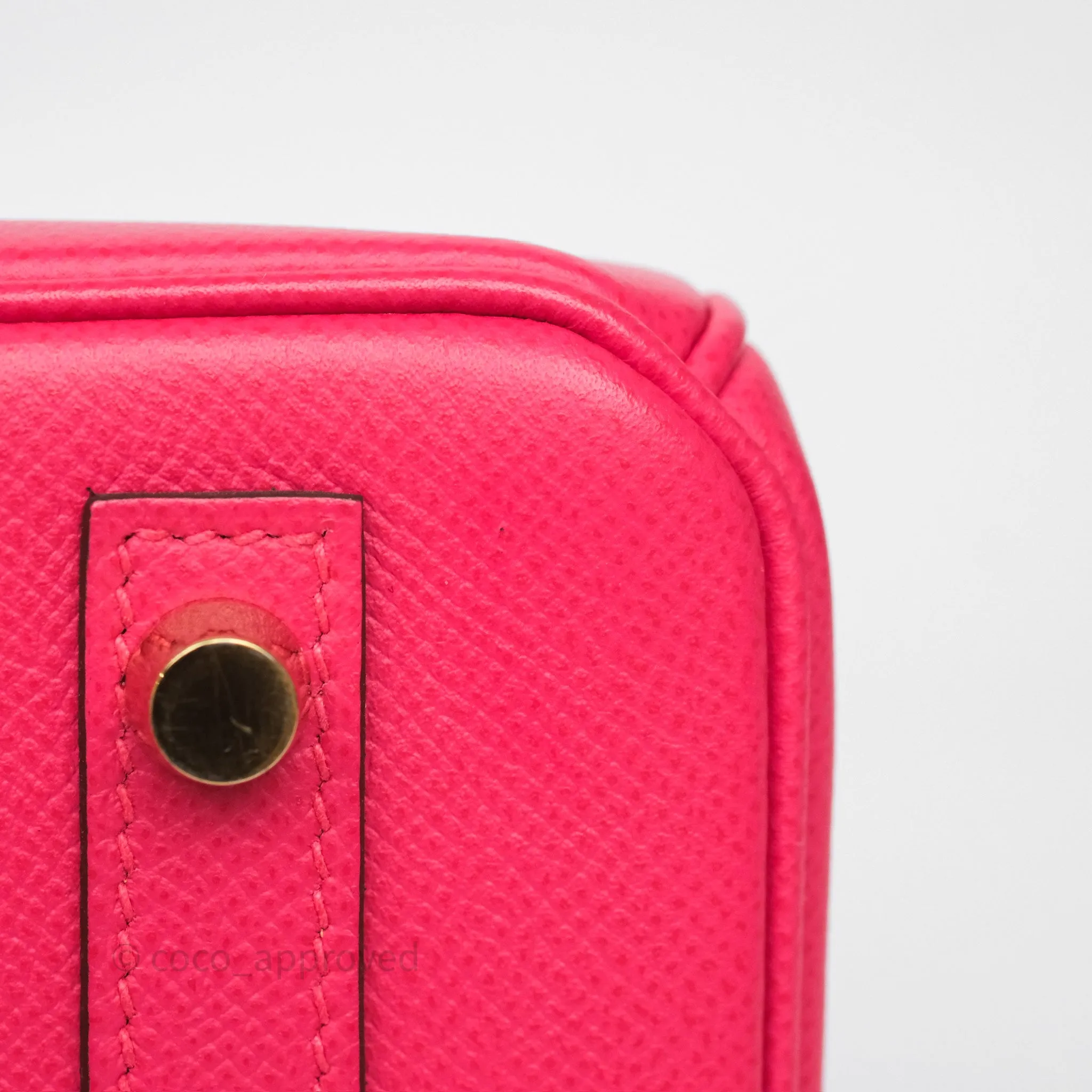 Herms Birkin Retourne 30 Rose Extreme I6 Epsom Gold Hardware