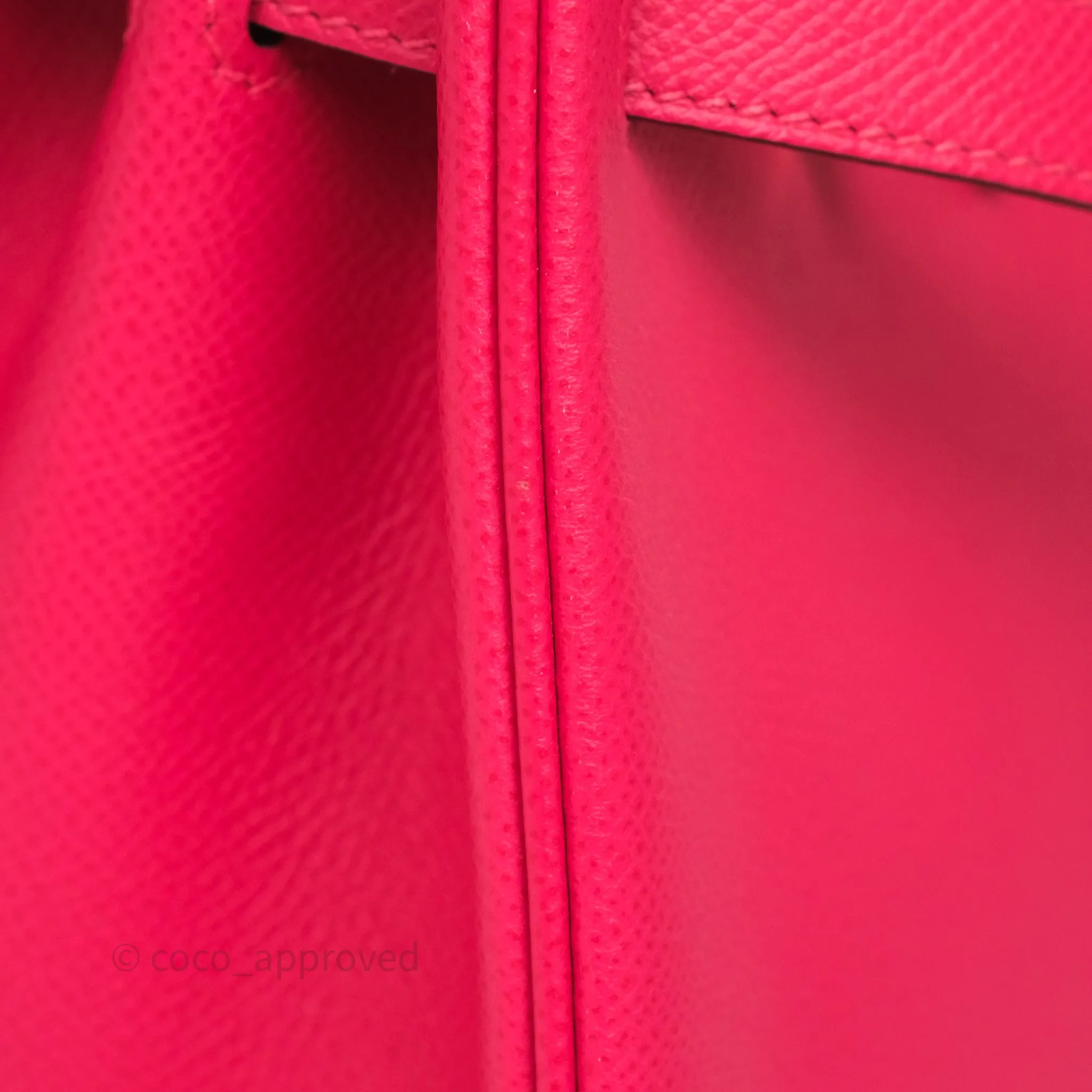 Herms Birkin Retourne 30 Rose Extreme I6 Epsom Gold Hardware
