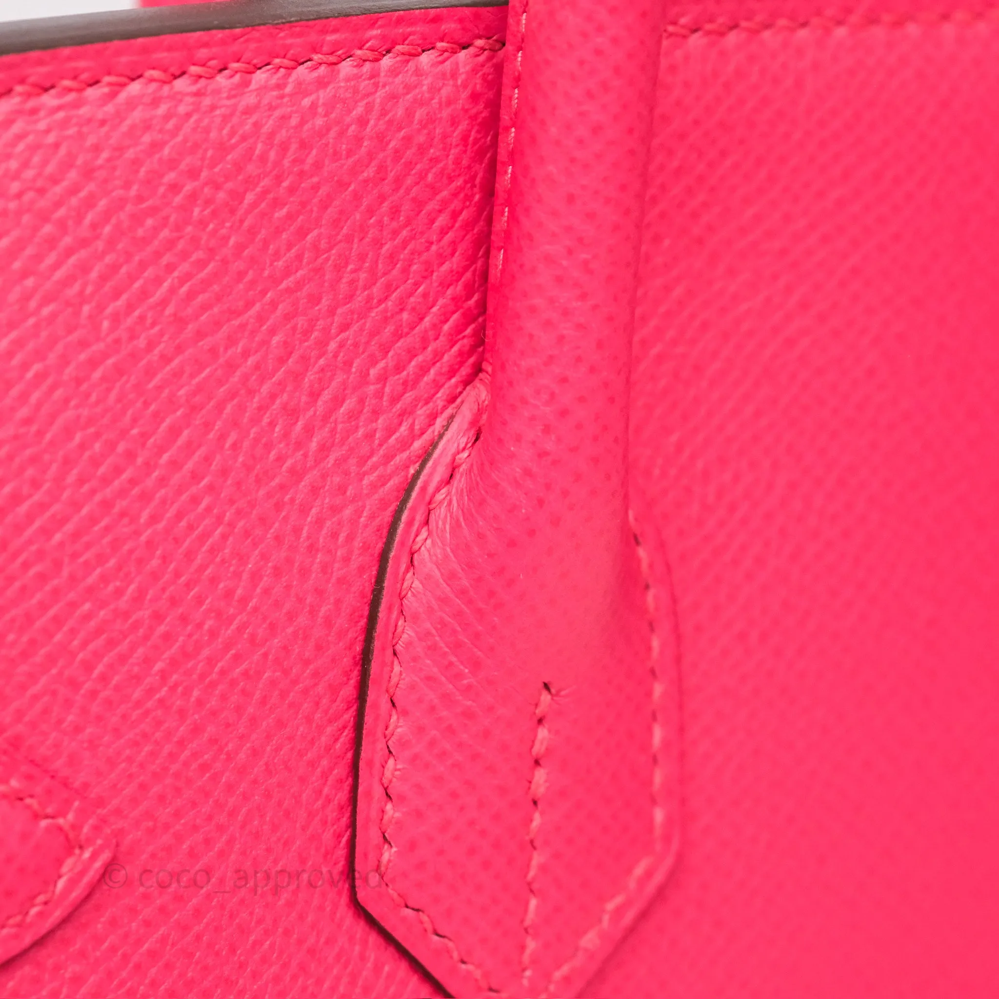 Herms Birkin Retourne 30 Rose Extreme I6 Epsom Gold Hardware