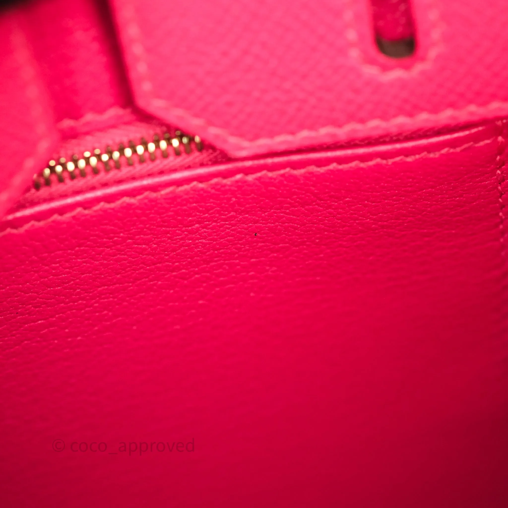 Herms Birkin Retourne 30 Rose Extreme I6 Epsom Gold Hardware
