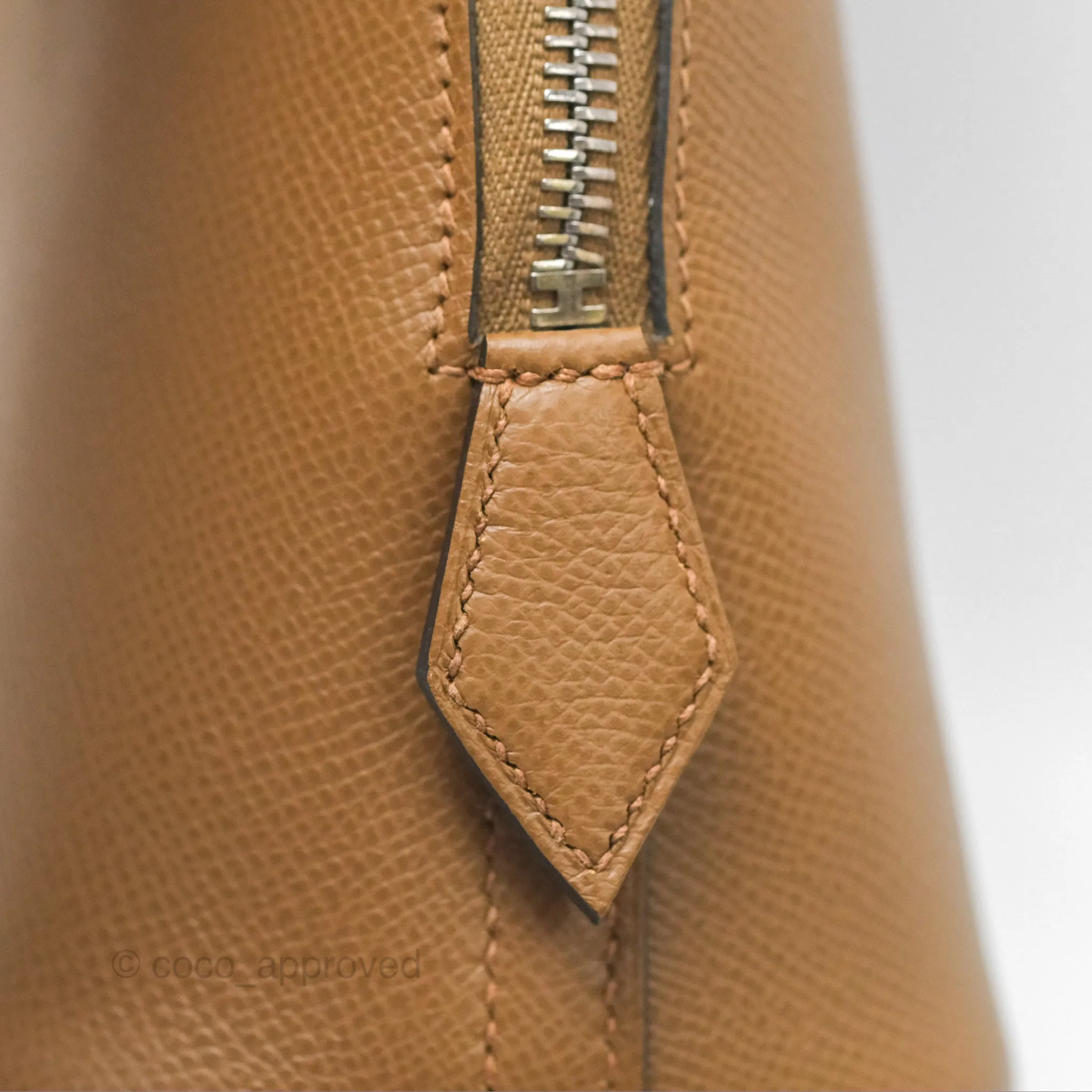 Herms Bolide 1923 25 Alezan Epsom Palladium Hardware