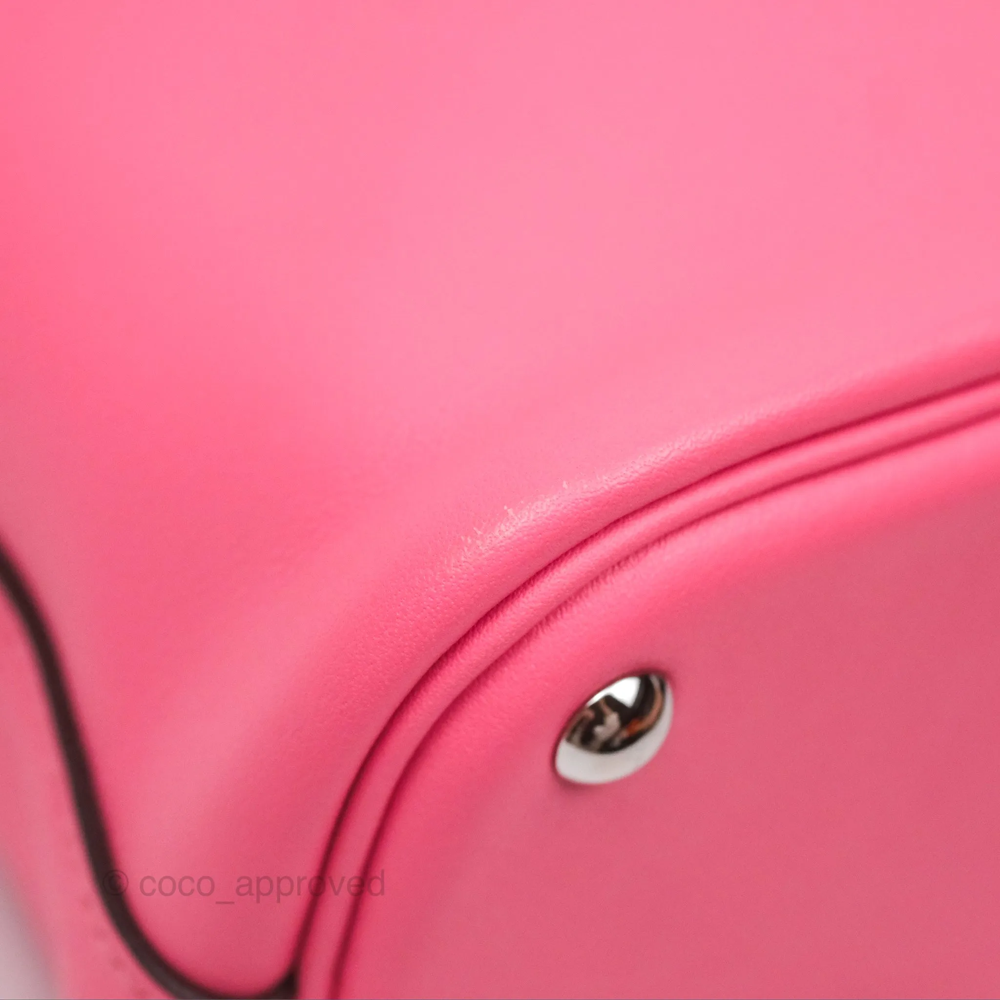 Herms Bolide 27 Rose Azale 8W Swift Palladium Hardware
