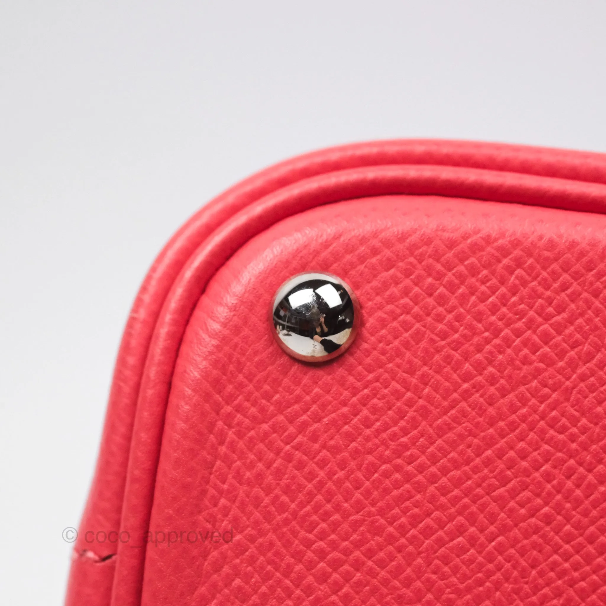 Herms Bolide 27 Rose Jaipur T5 Epsom Palladium Hardware