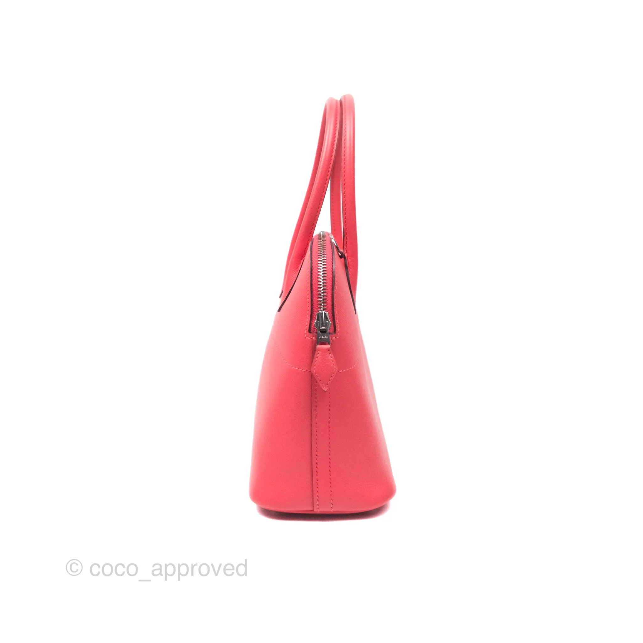 Herms Bolide 27 Rose Jaipur T5 Epsom Palladium Hardware