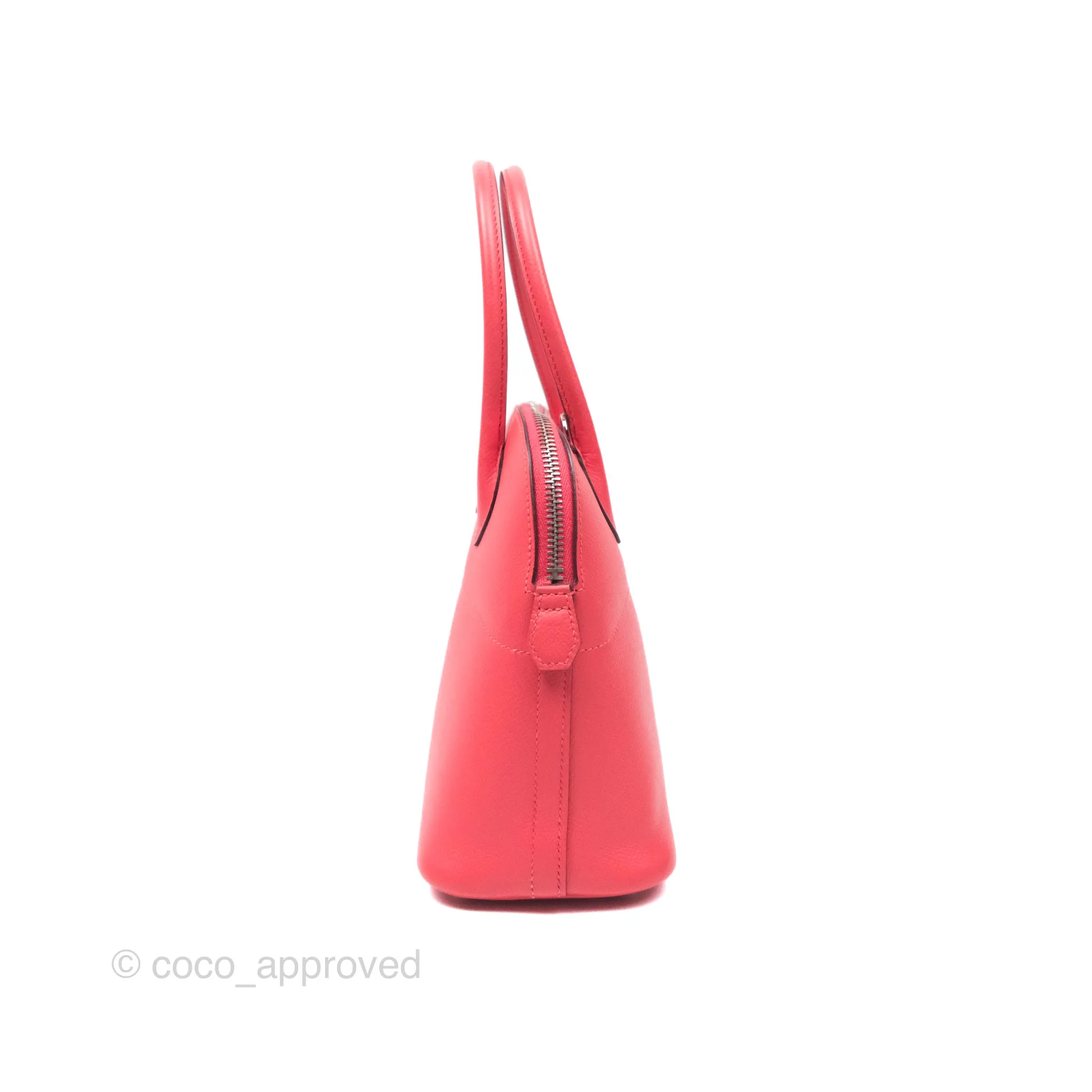 Herms Bolide 27 Rose Jaipur T5 Epsom Palladium Hardware