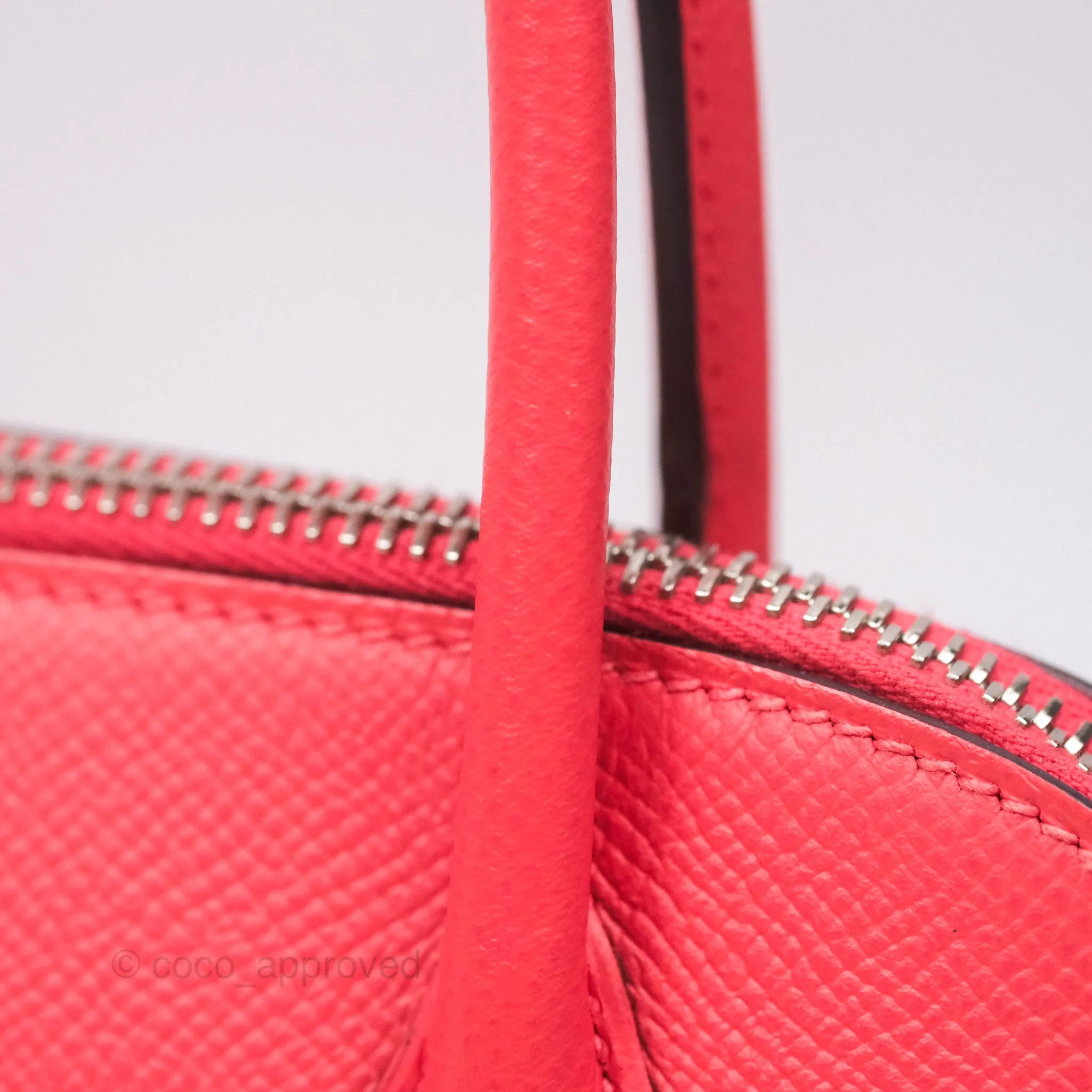 Herms Bolide 27 Rose Jaipur T5 Epsom Palladium Hardware