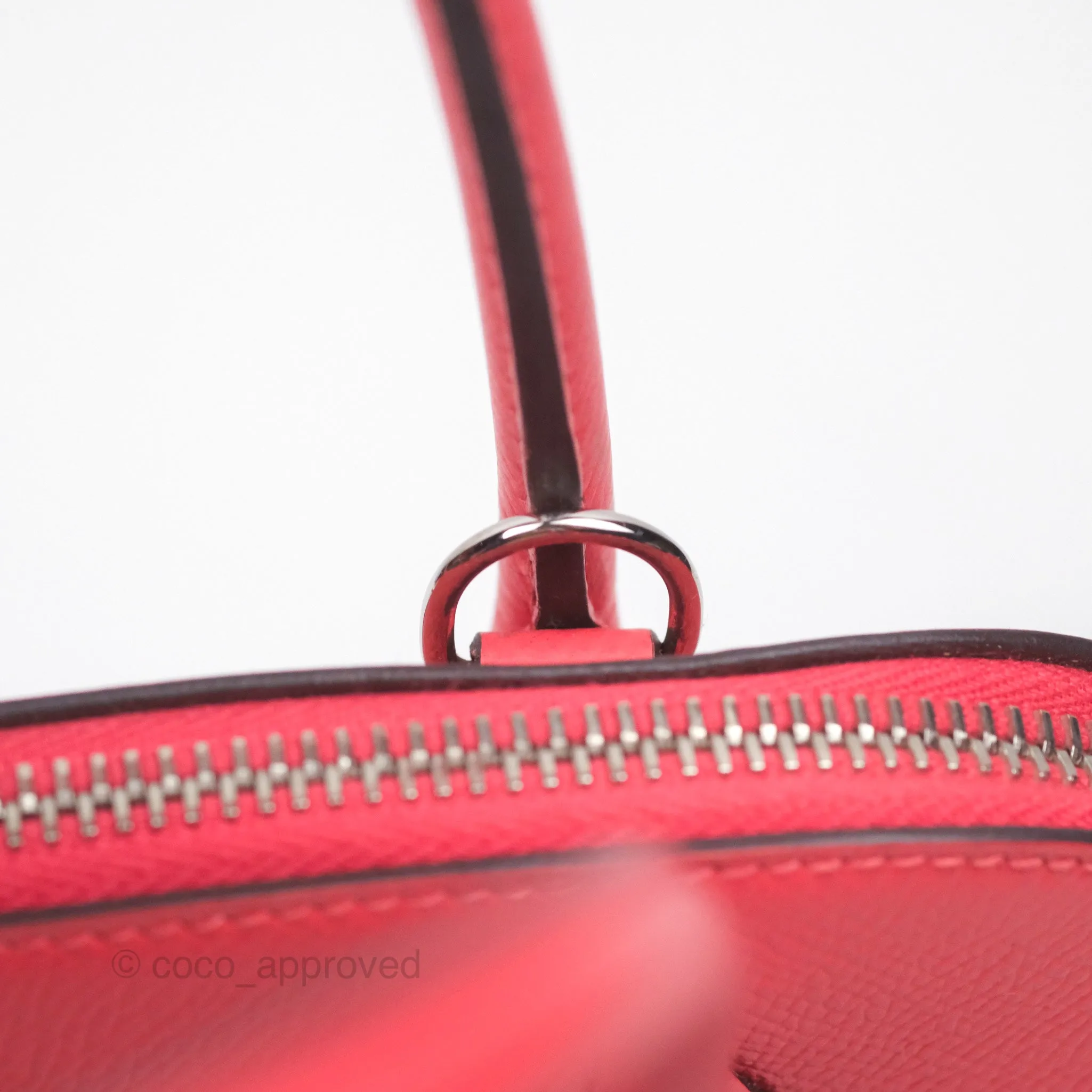Herms Bolide 27 Rose Jaipur T5 Epsom Palladium Hardware