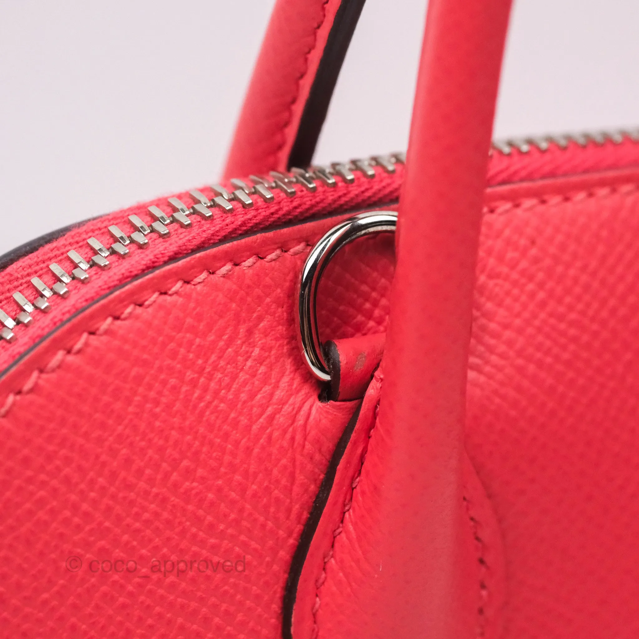 Herms Bolide 27 Rose Jaipur T5 Epsom Palladium Hardware