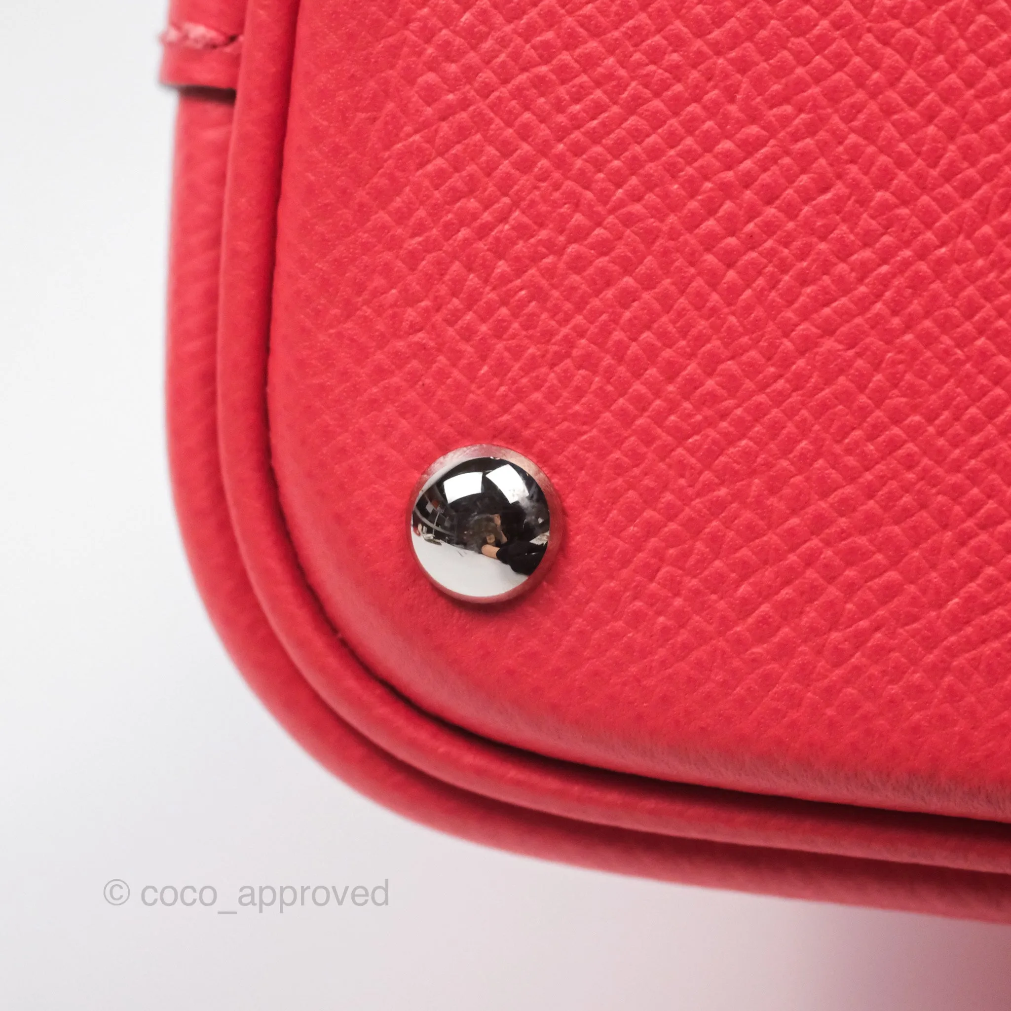 Herms Bolide 27 Rose Jaipur T5 Epsom Palladium Hardware