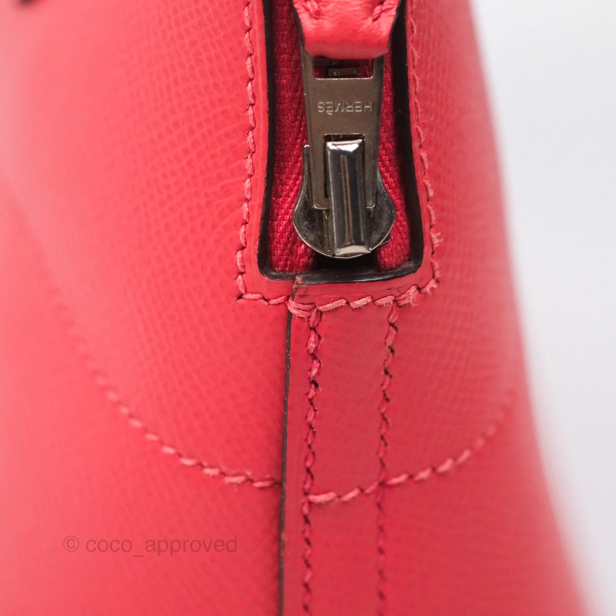 Herms Bolide 27 Rose Jaipur T5 Epsom Palladium Hardware