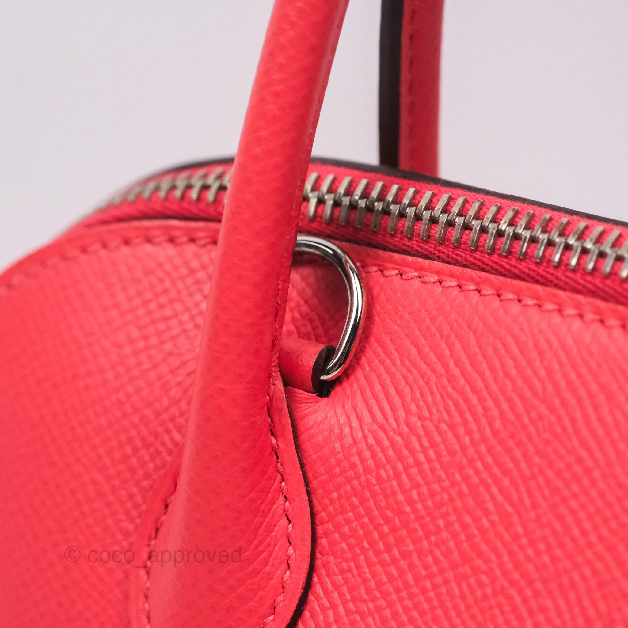 Herms Bolide 27 Rose Jaipur T5 Epsom Palladium Hardware