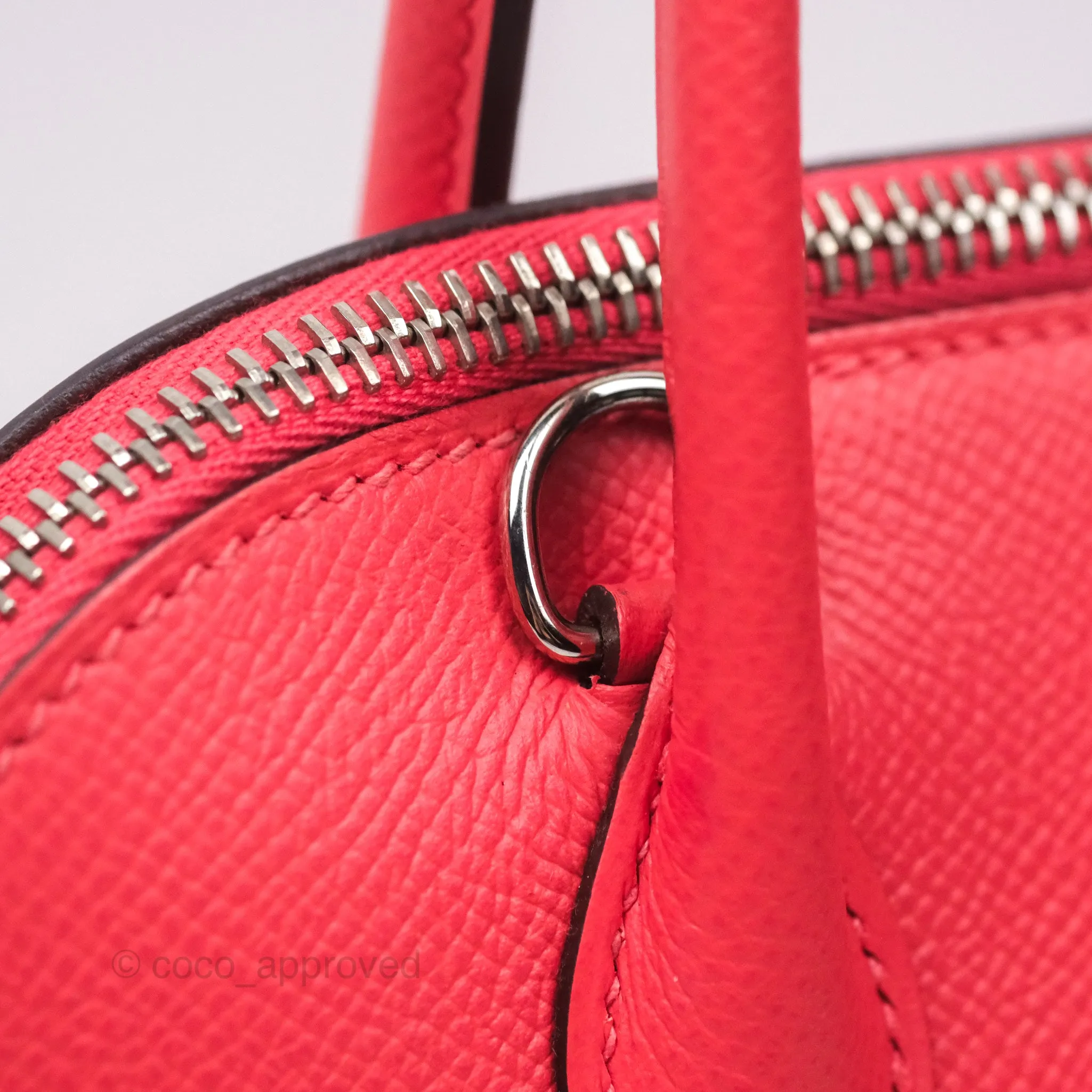 Herms Bolide 27 Rose Jaipur T5 Epsom Palladium Hardware