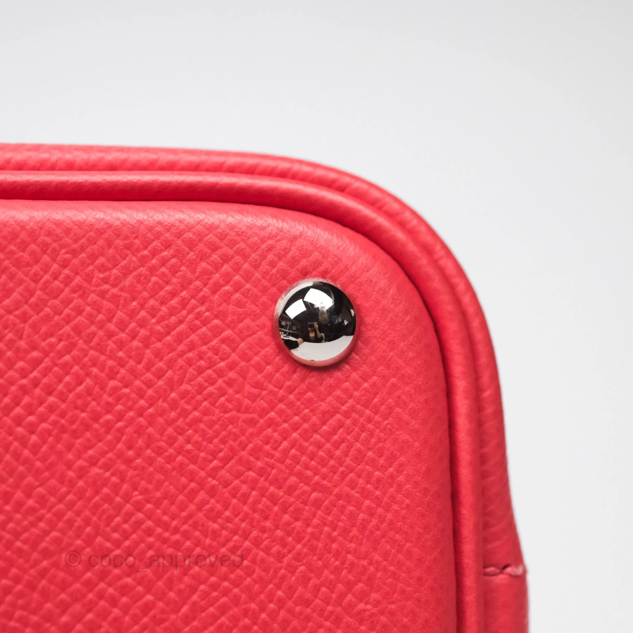 Herms Bolide 27 Rose Jaipur T5 Epsom Palladium Hardware