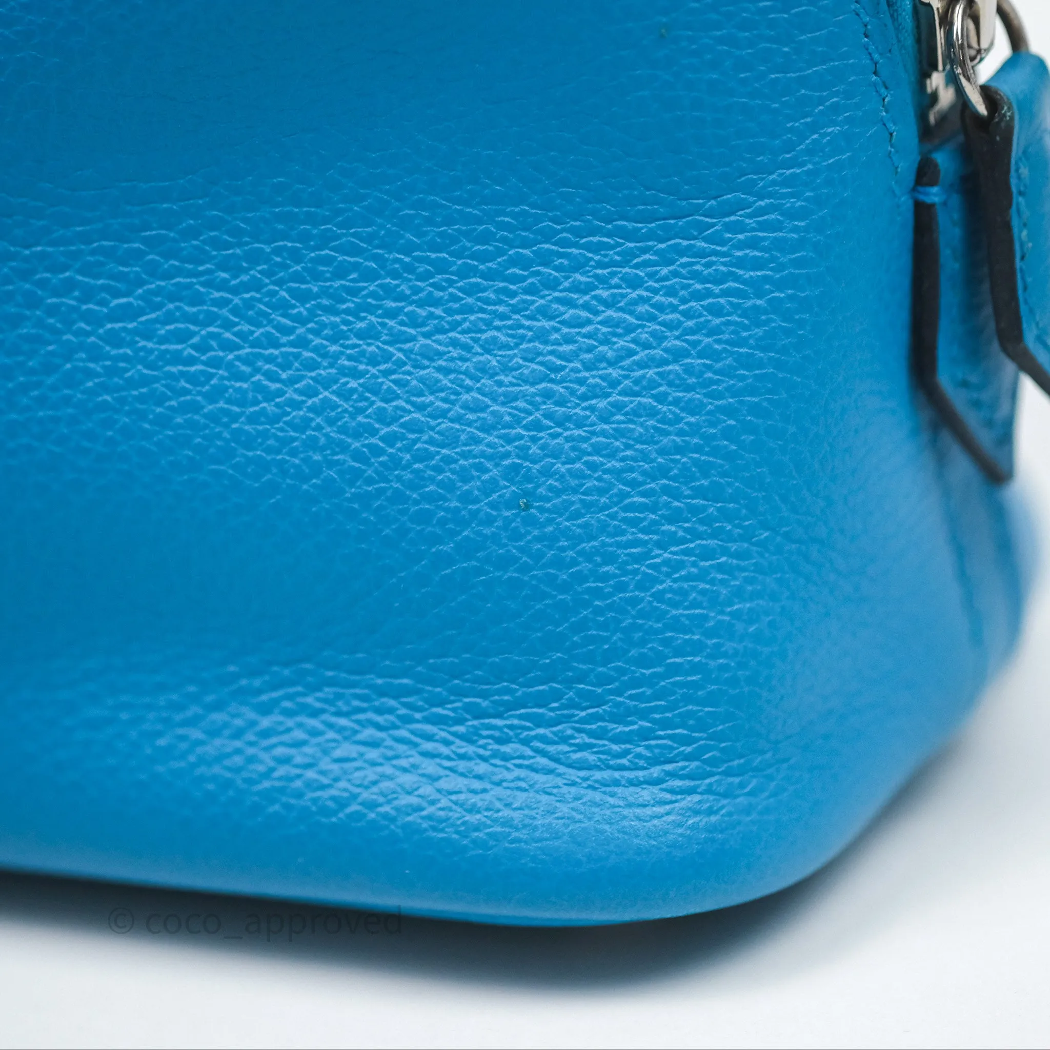 Herms Bolide Mini 1923 Bleu Frida 0F/ Rose Mexico 0D Evercolor Palladium Hardware