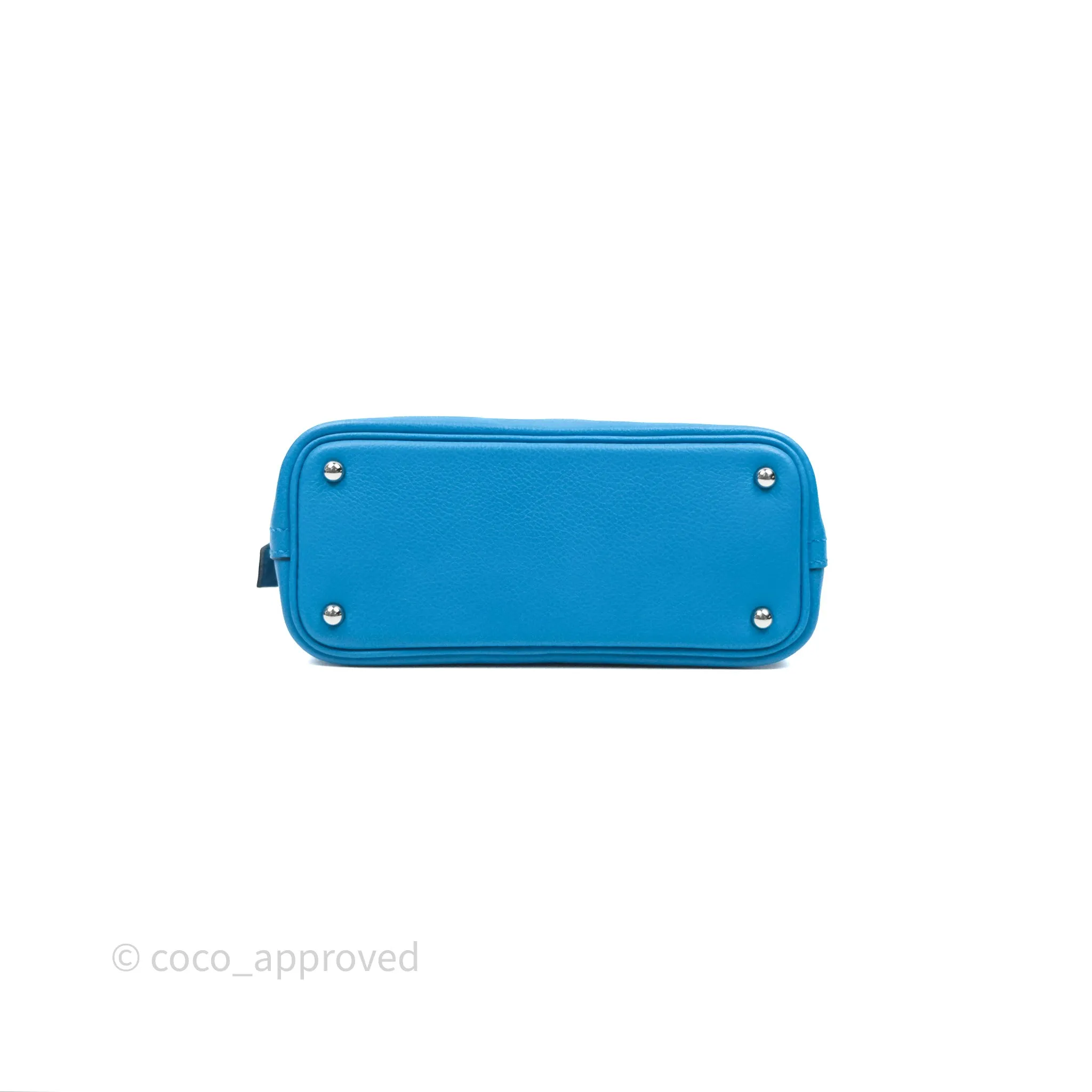 Herms Bolide Mini 1923 Bleu Frida 0F/ Rose Mexico 0D Evercolor Palladium Hardware