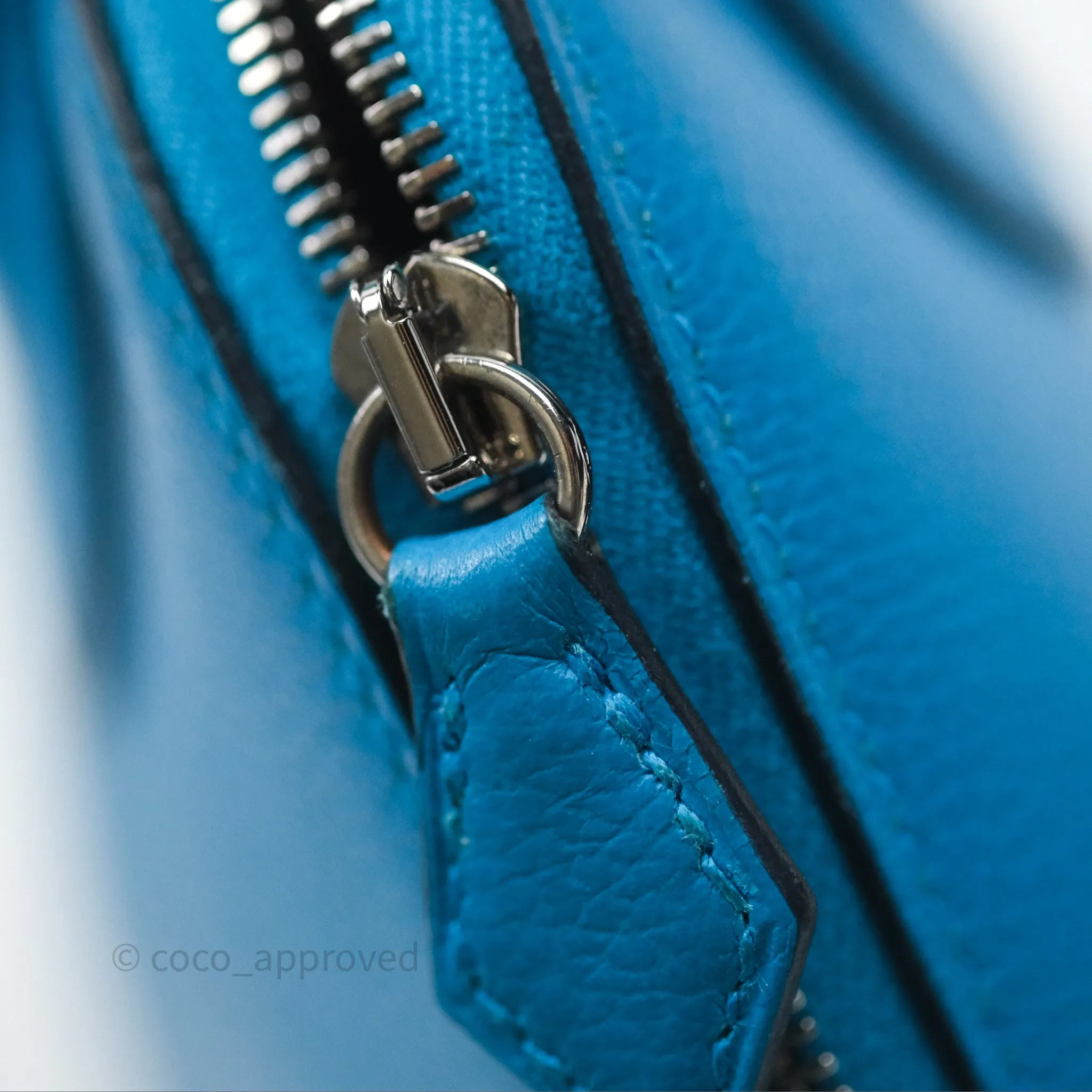 Herms Bolide Mini 1923 Bleu Frida 0F/ Rose Mexico 0D Evercolor Palladium Hardware