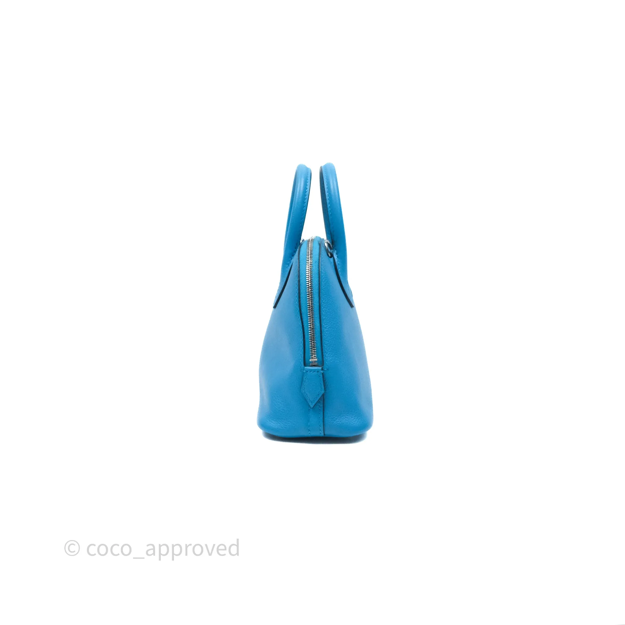 Herms Bolide Mini 1923 Bleu Frida 0F/ Rose Mexico 0D Evercolor Palladium Hardware