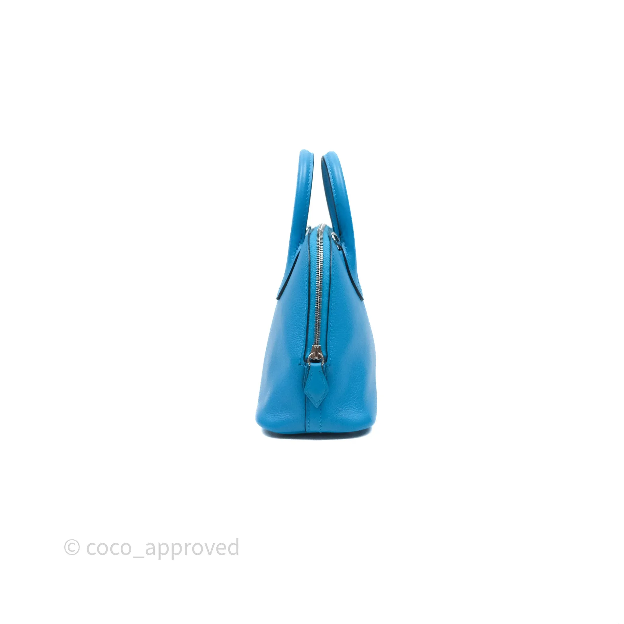 Herms Bolide Mini 1923 Bleu Frida 0F/ Rose Mexico 0D Evercolor Palladium Hardware