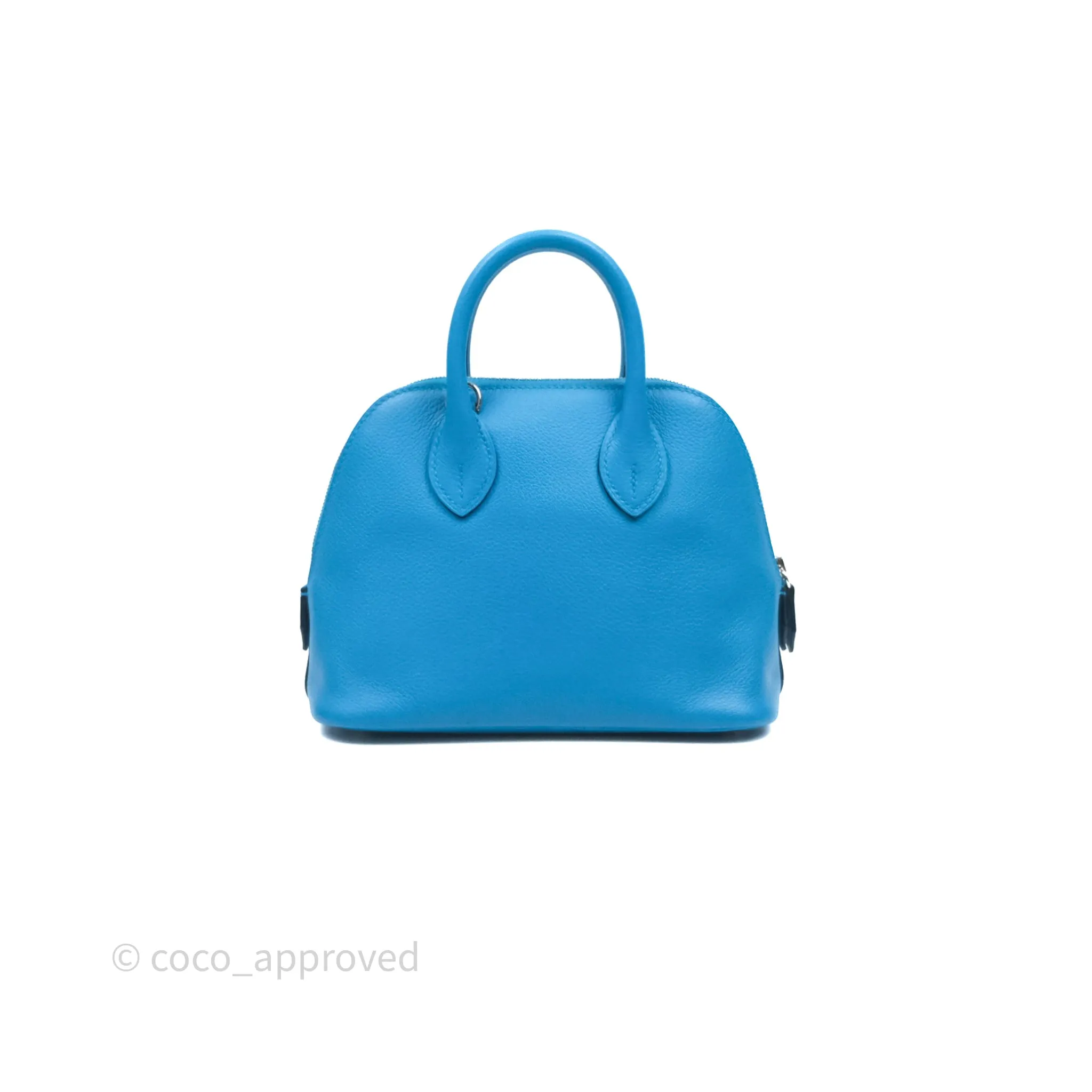 Herms Bolide Mini 1923 Bleu Frida 0F/ Rose Mexico 0D Evercolor Palladium Hardware