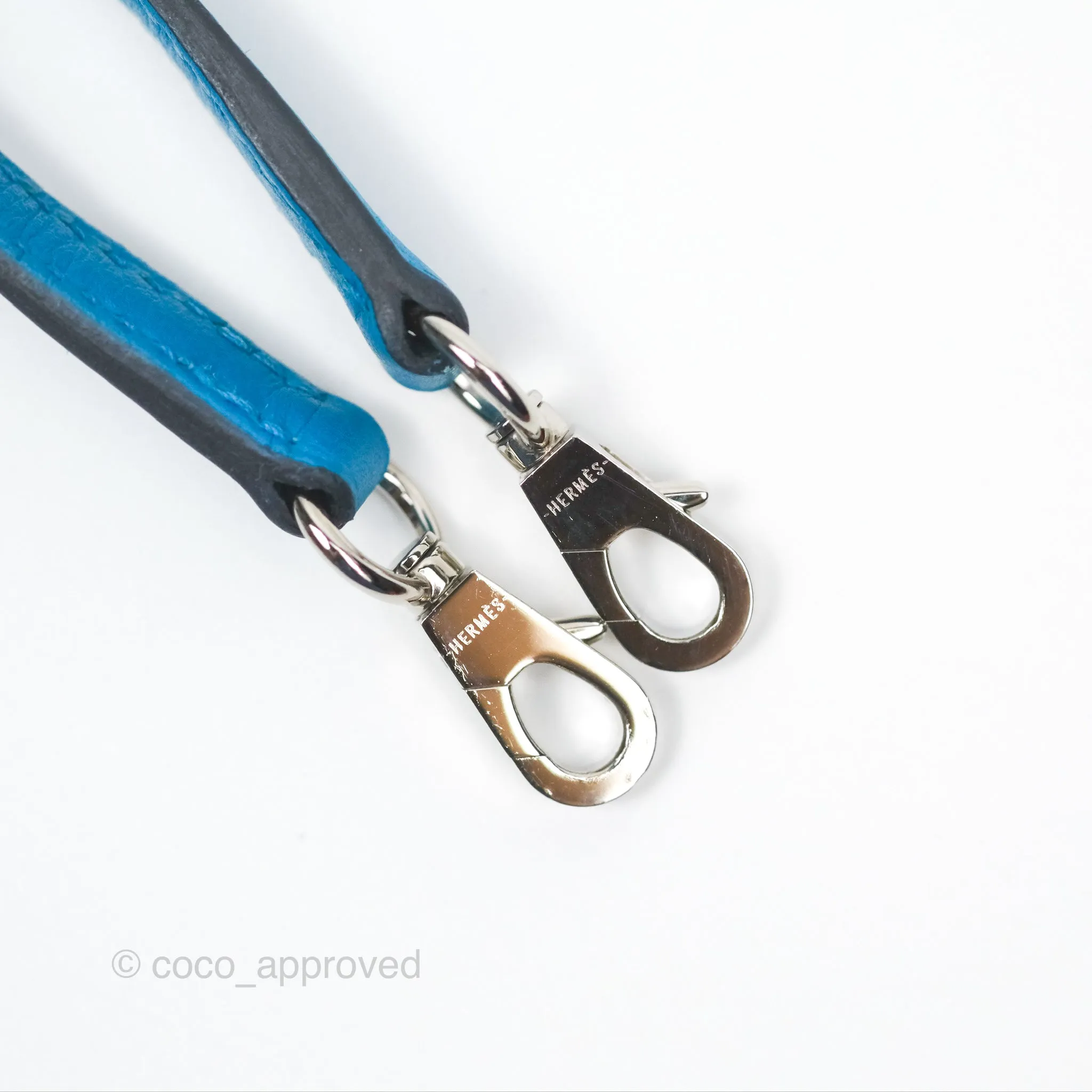 Herms Bolide Mini 1923 Bleu Frida Evercolor Palladium Hardware