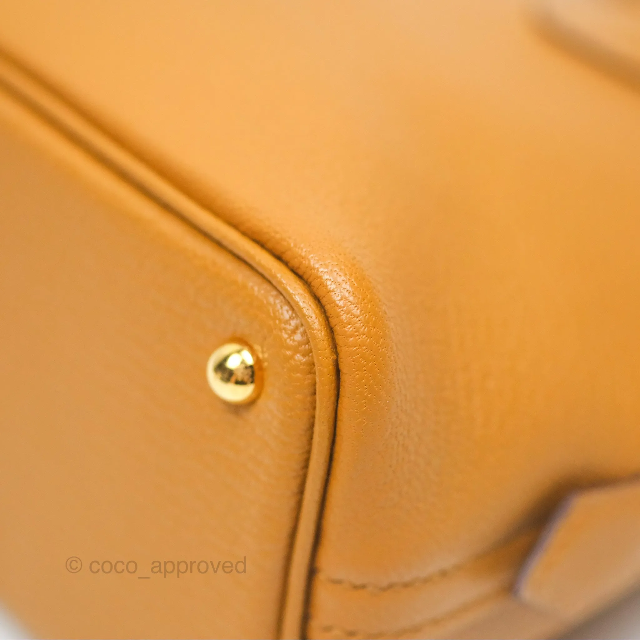 Herms Bolide Mini 1923 Caramel Chevre Mysore Strap Ficelle/Black Gold Hardware
