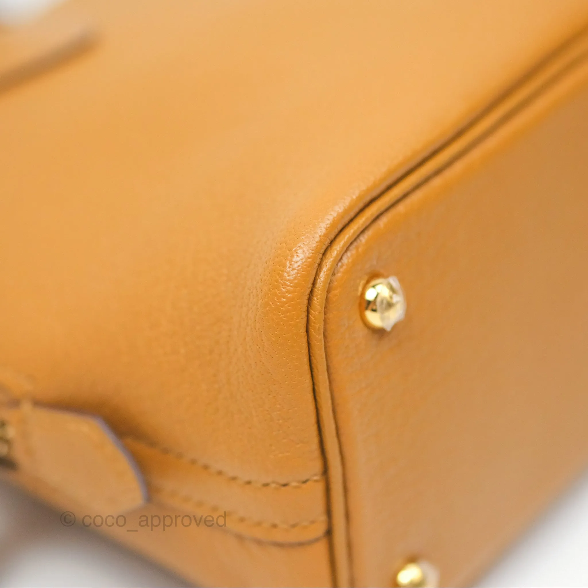 Herms Bolide Mini 1923 Caramel Chevre Mysore Strap Ficelle/Black Gold Hardware