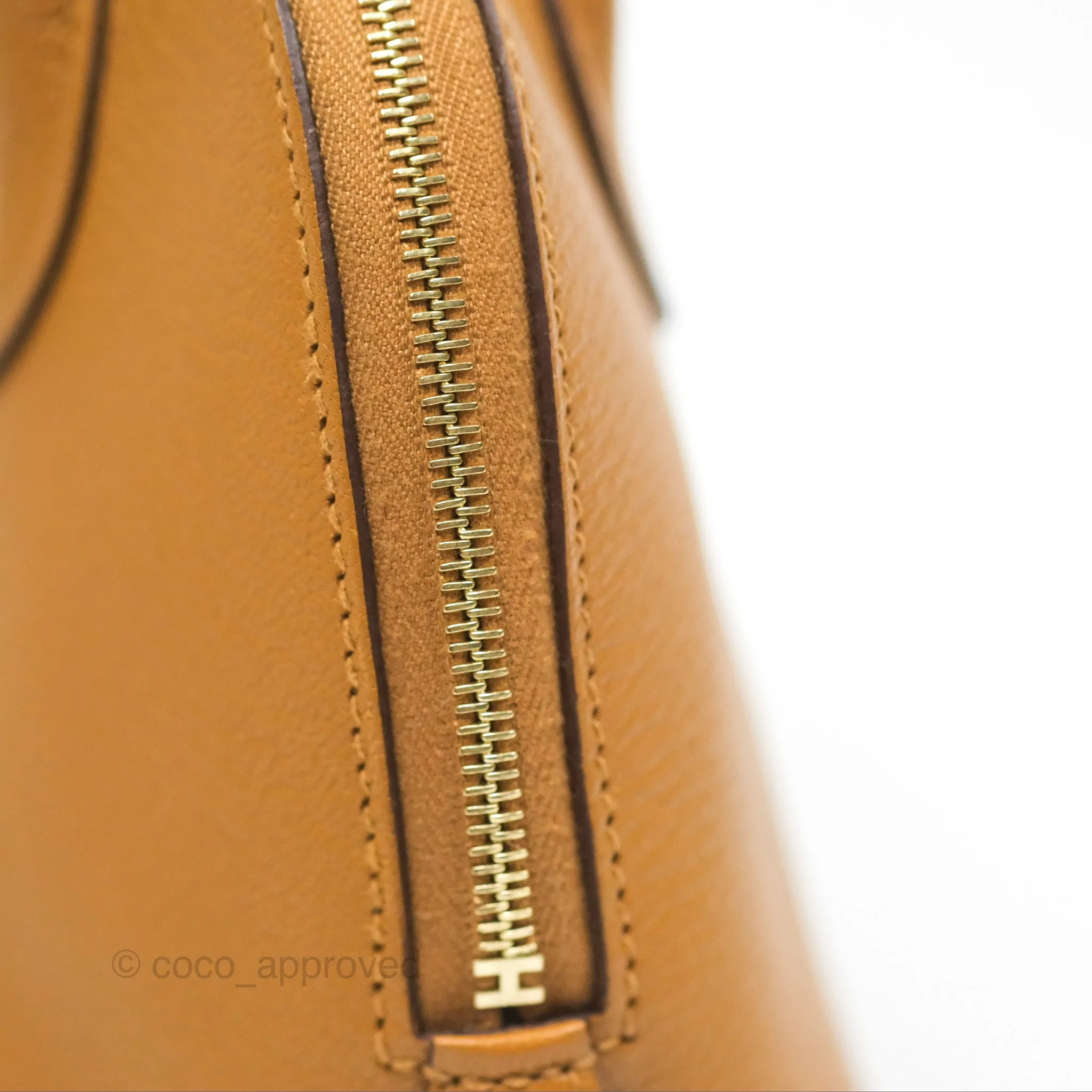Herms Bolide Mini 1923 Caramel Chevre Mysore Strap Ficelle/Black Gold Hardware