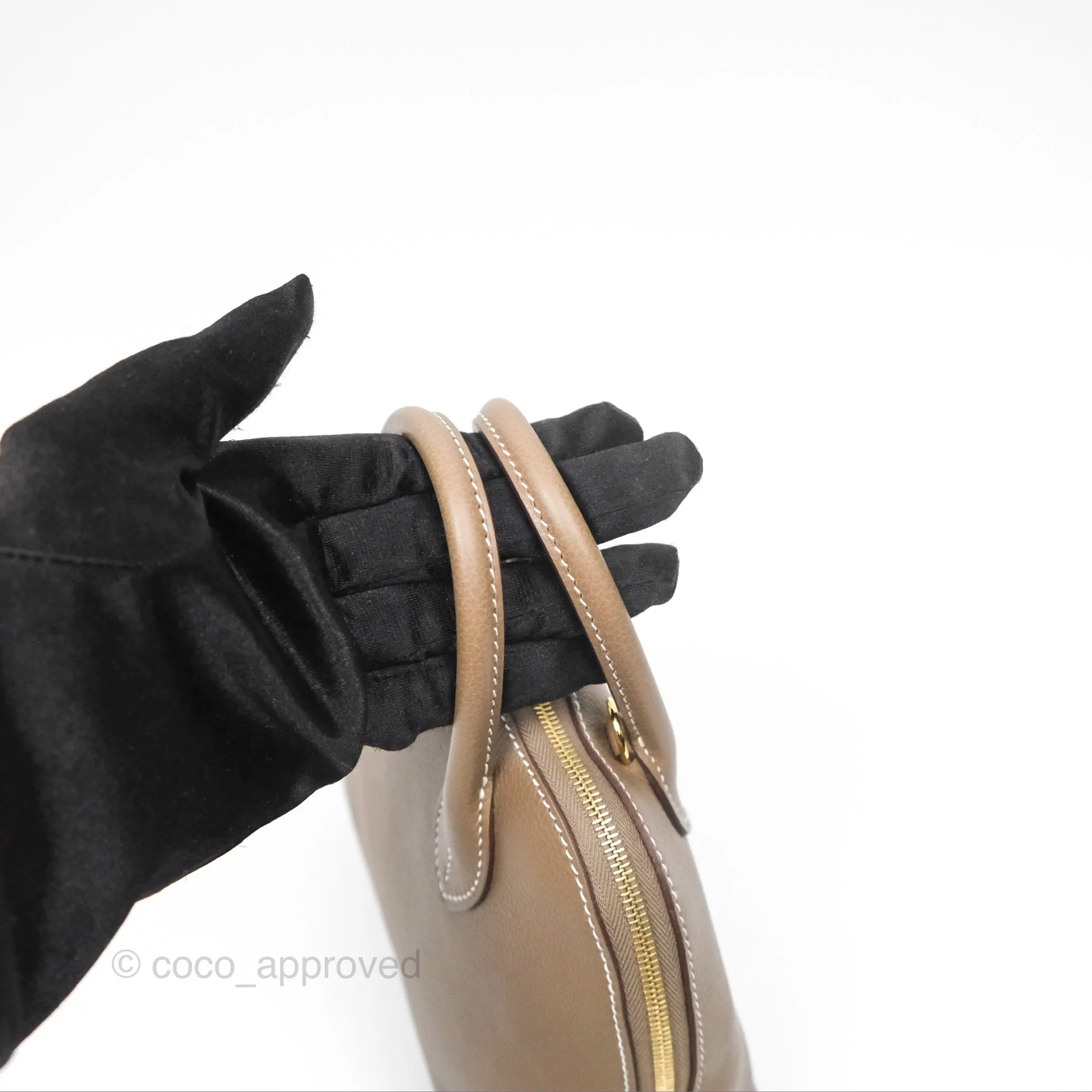 Herms Bolide Mini 1923 Etoupe Evercolor Gold Hardware