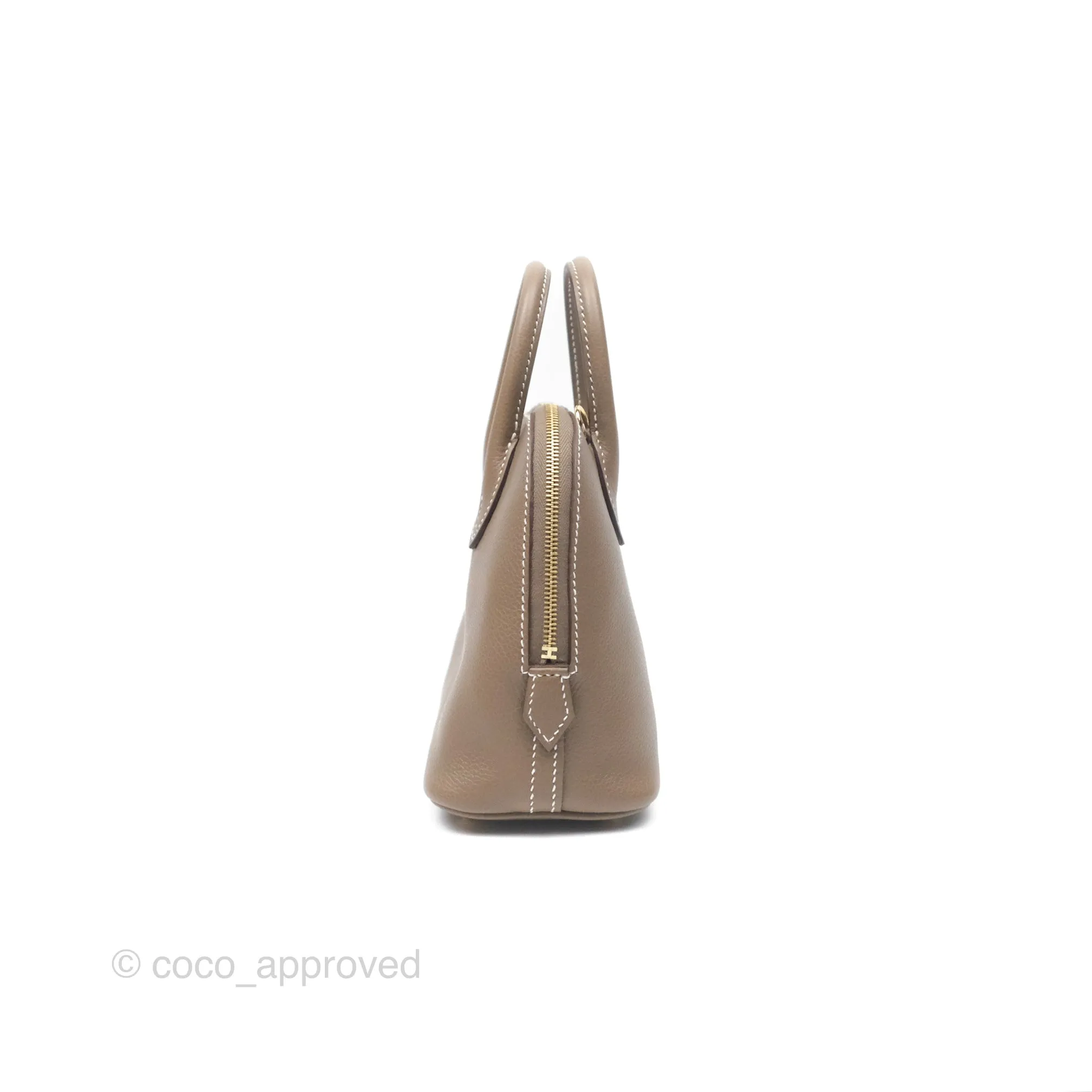 Herms Bolide Mini 1923 Etoupe Evercolor Gold Hardware