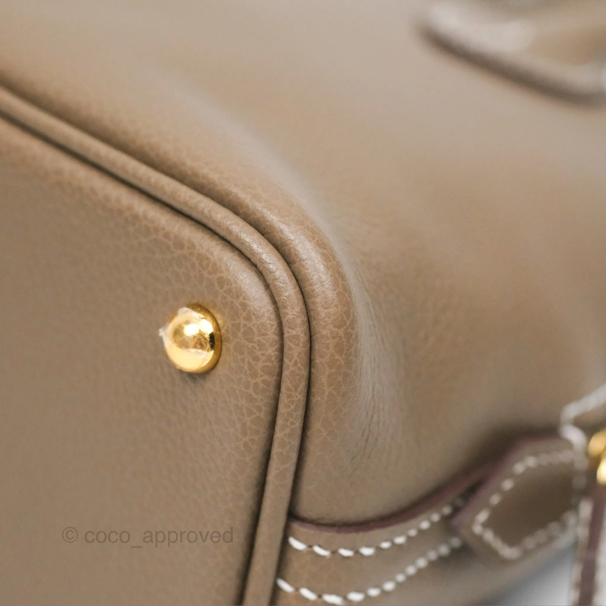 Herms Bolide Mini 1923 Etoupe Evercolor Gold Hardware