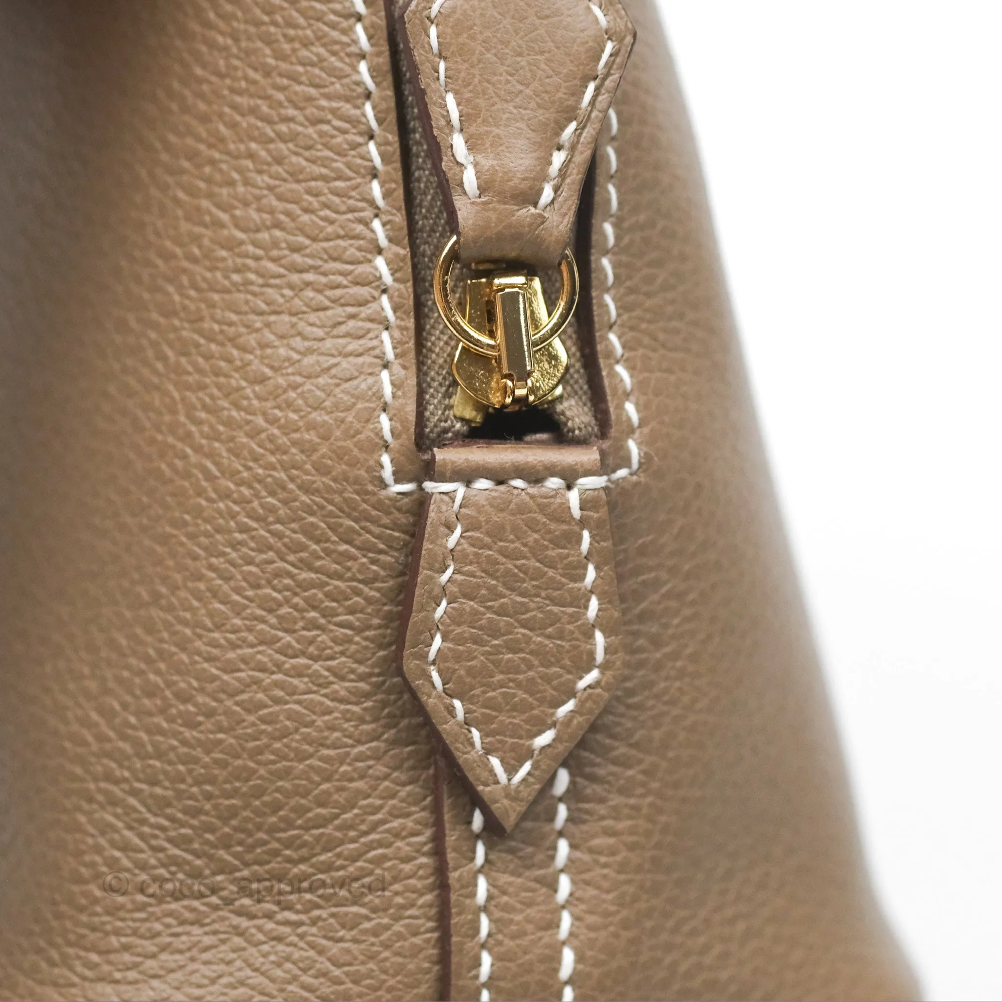 Herms Bolide Mini 1923 Etoupe Evercolor Gold Hardware