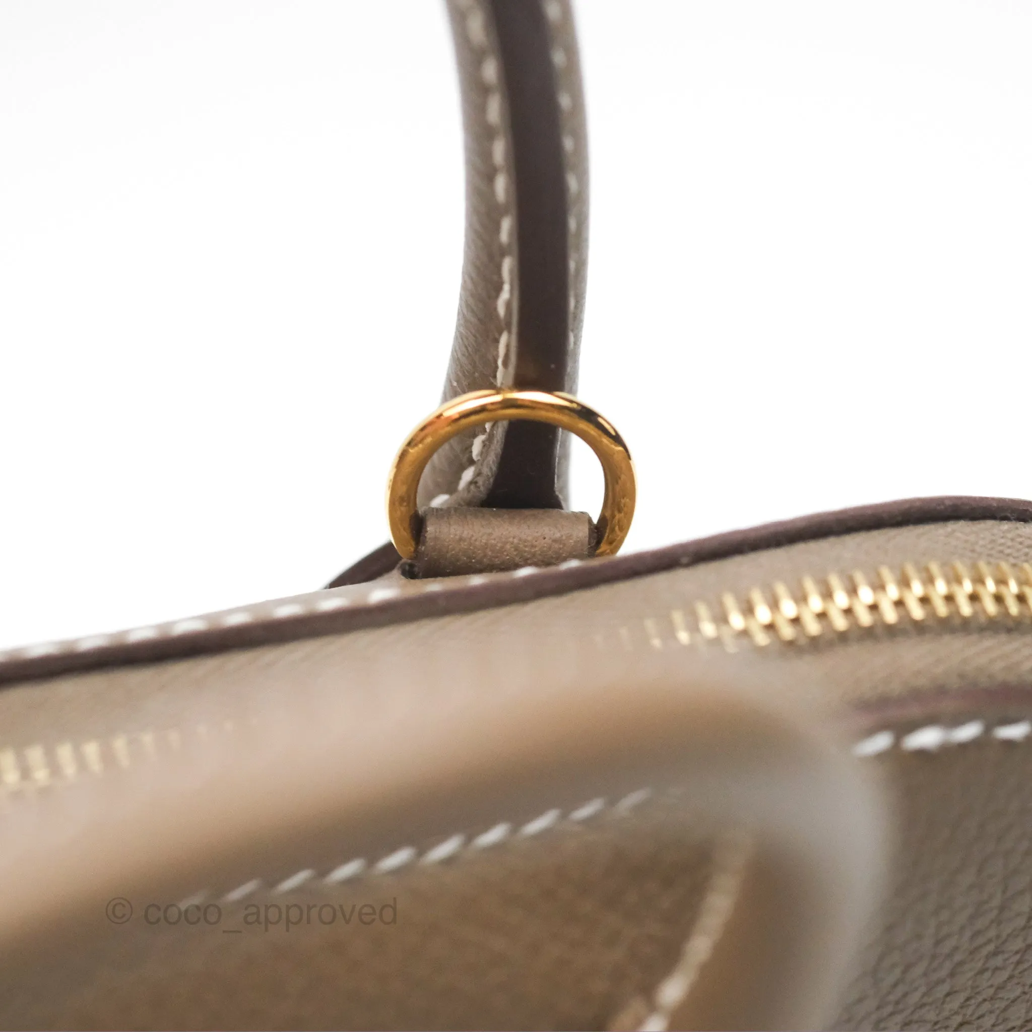 Herms Bolide Mini 1923 Etoupe Evercolor Gold Hardware