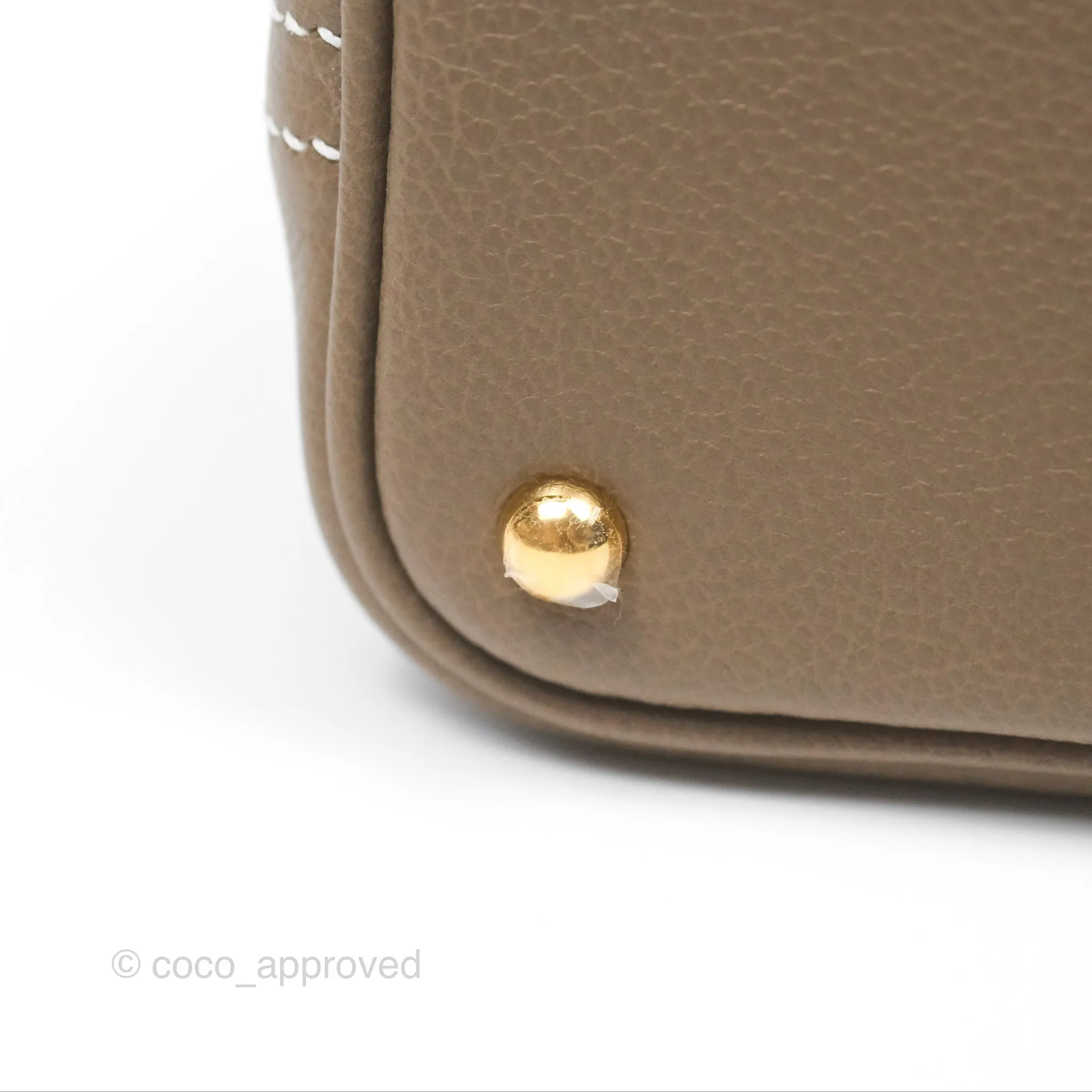 Herms Bolide Mini 1923 Etoupe Evercolor Gold Hardware