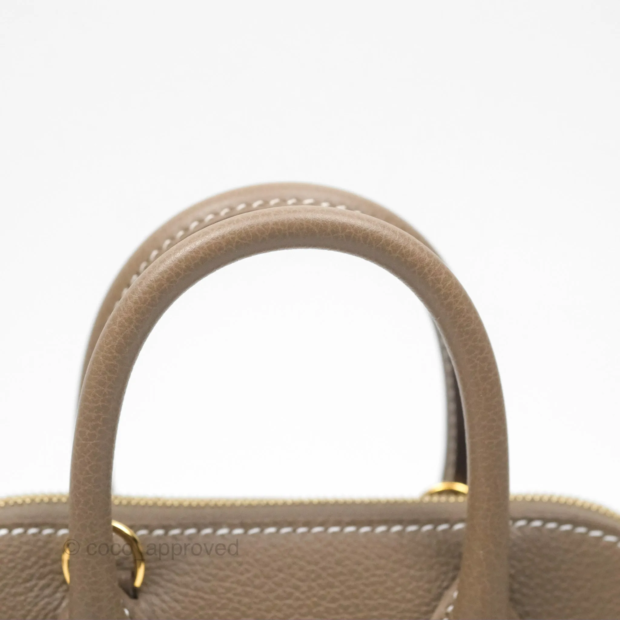 Herms Bolide Mini 1923 Etoupe Evercolor Gold Hardware