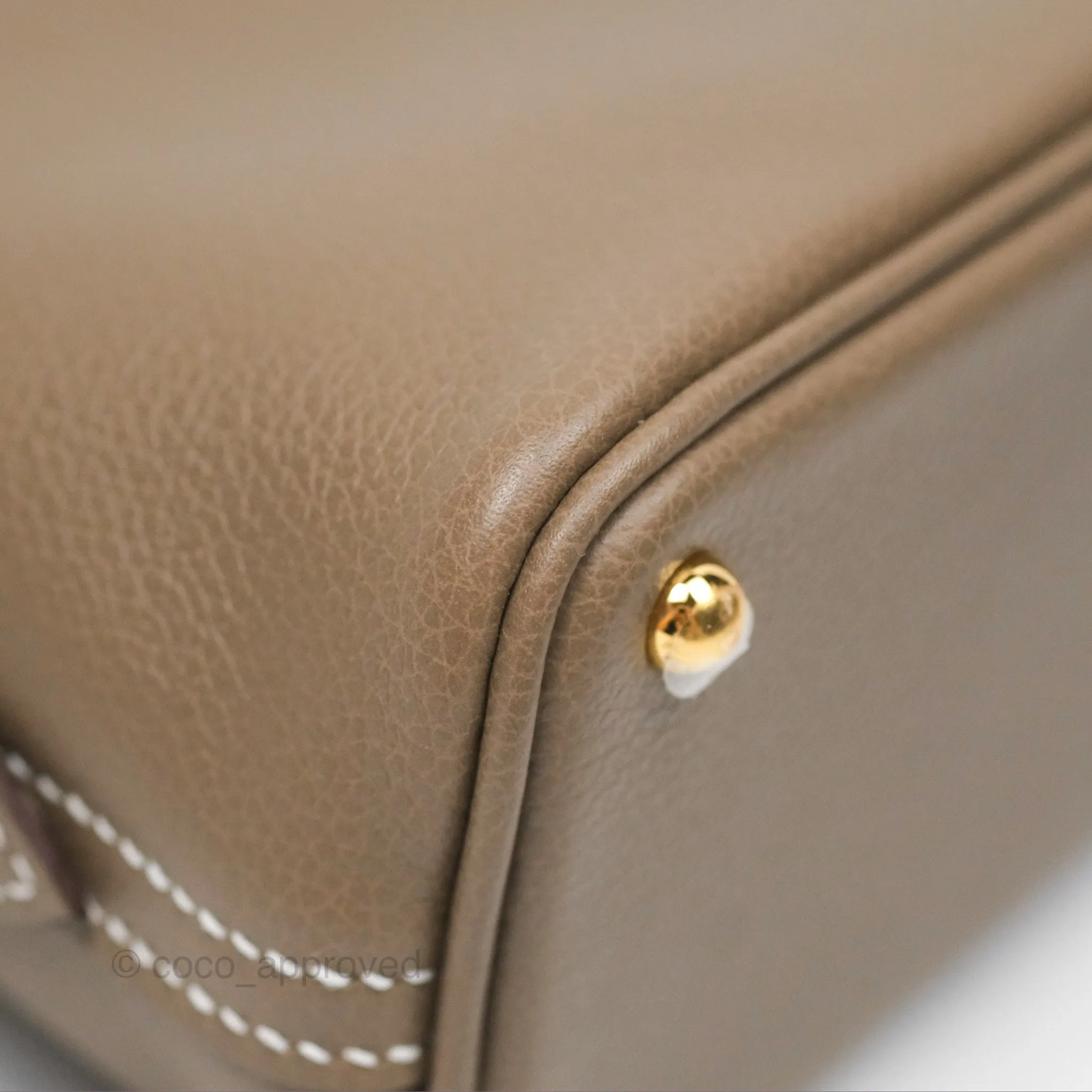 Herms Bolide Mini 1923 Etoupe Evercolor Gold Hardware