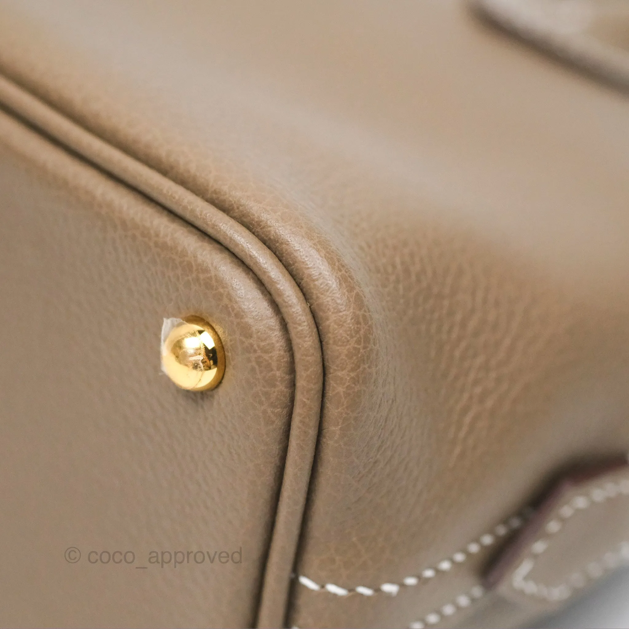 Herms Bolide Mini 1923 Etoupe Evercolor Gold Hardware
