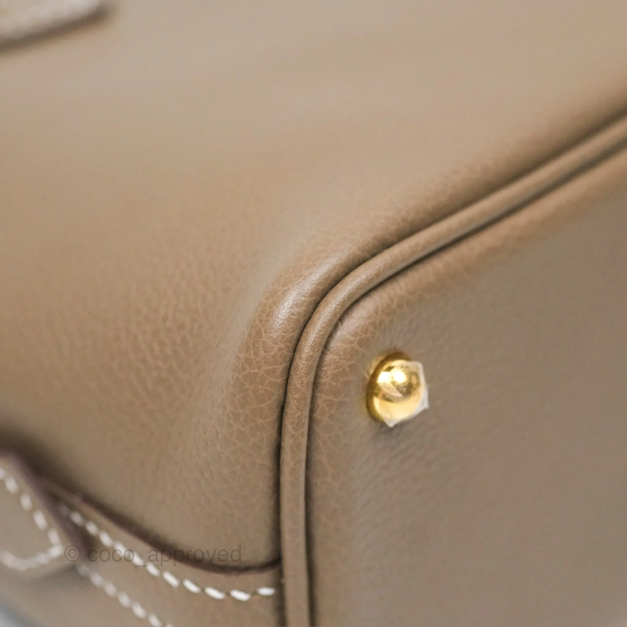 Herms Bolide Mini 1923 Etoupe Evercolor Gold Hardware