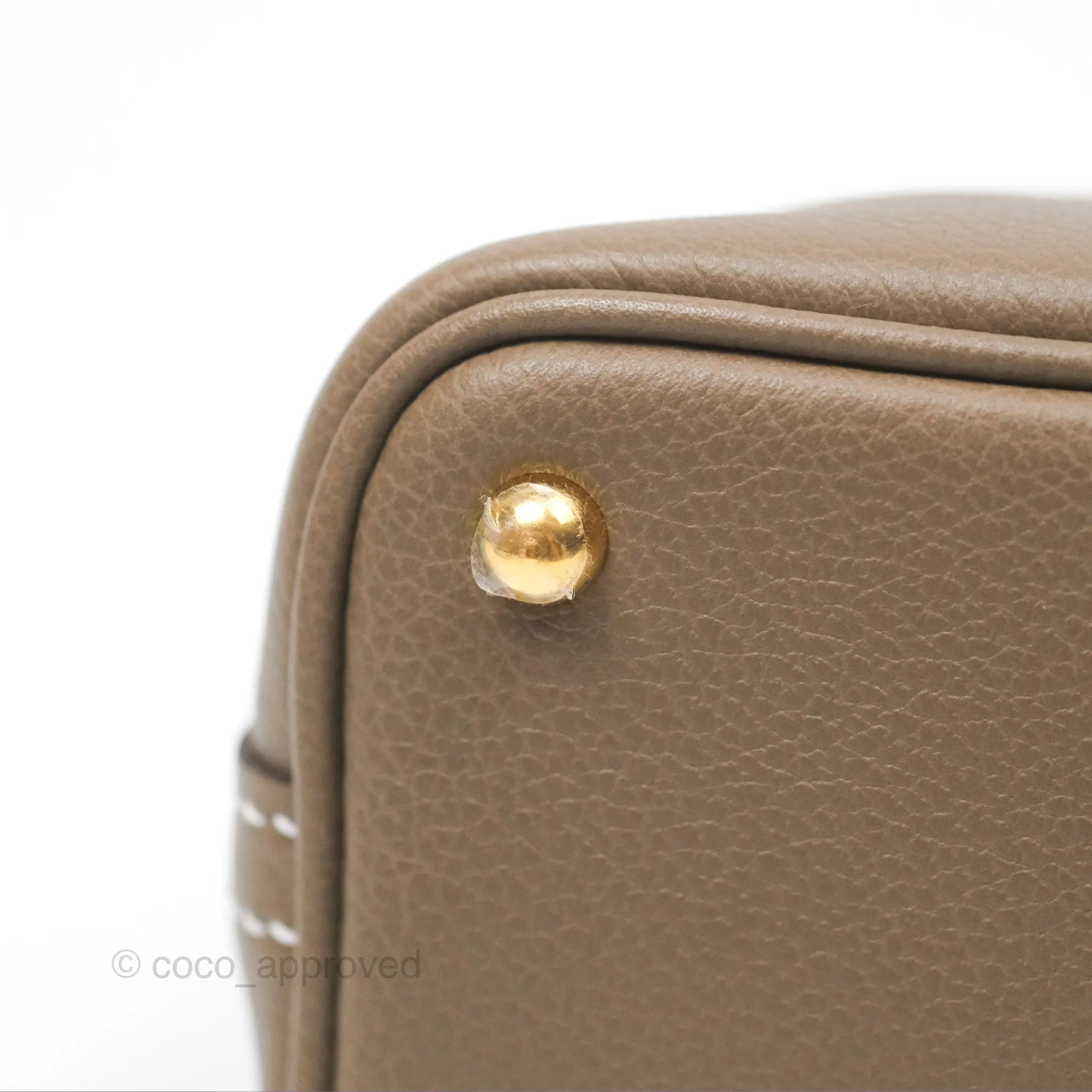 Herms Bolide Mini 1923 Etoupe Evercolor Gold Hardware