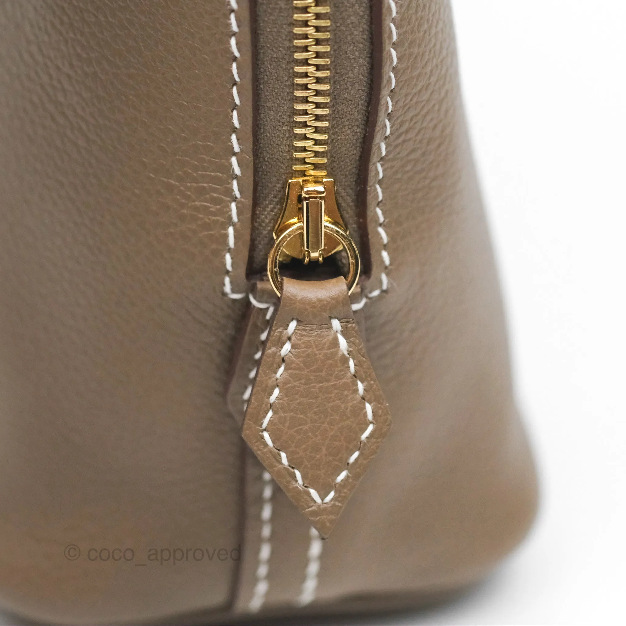 Herms Bolide Mini 1923 Etoupe Evercolor Gold Hardware